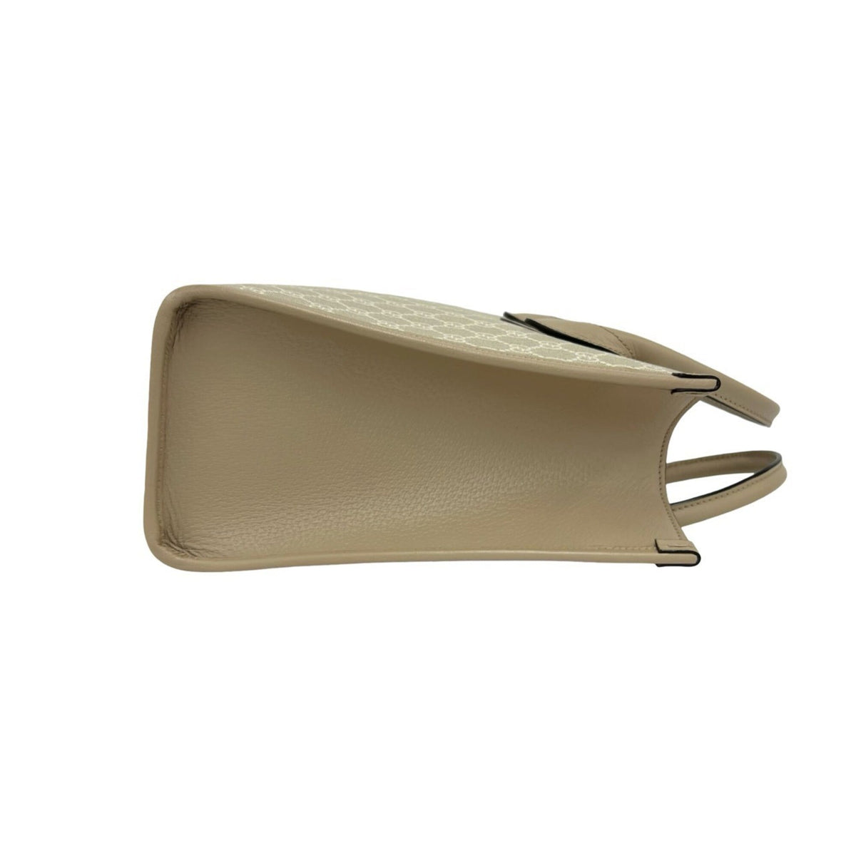 Gucci Beige Leather Elastane Handbag Shoulder Bag Tote Bag (Pre-Owned)