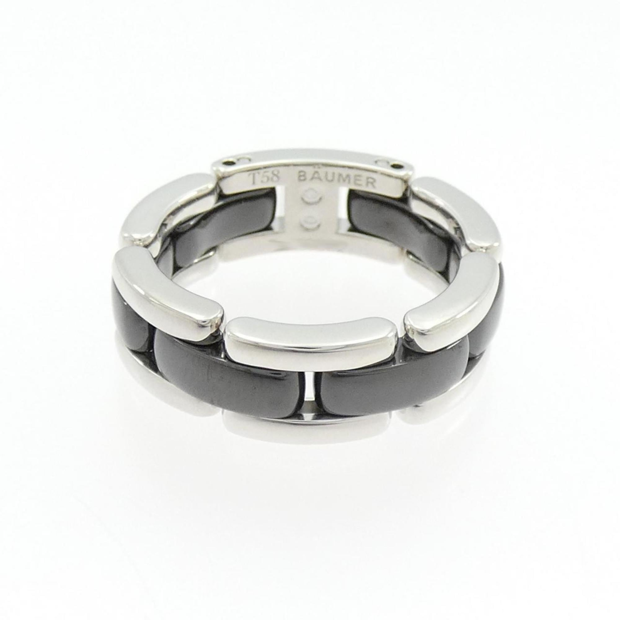 Chanel White Gold White Gold (18K) Ceramic Band Ring (Pre-Owned)