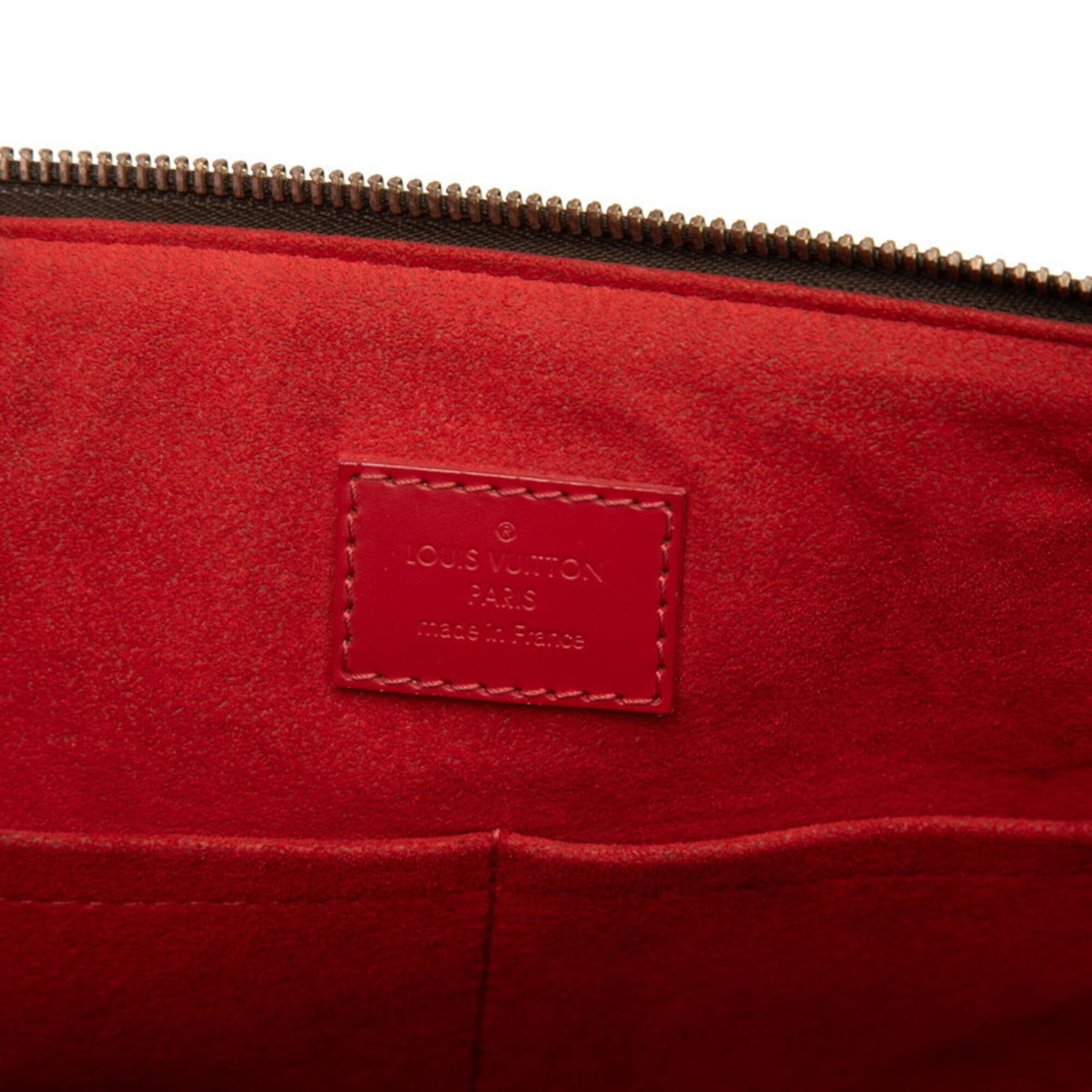 Louis Vuitton Brown Cerise Damier Canvas Red Color Pvc Leather Shoulder Bag Tote Bag (Pre-Owned)