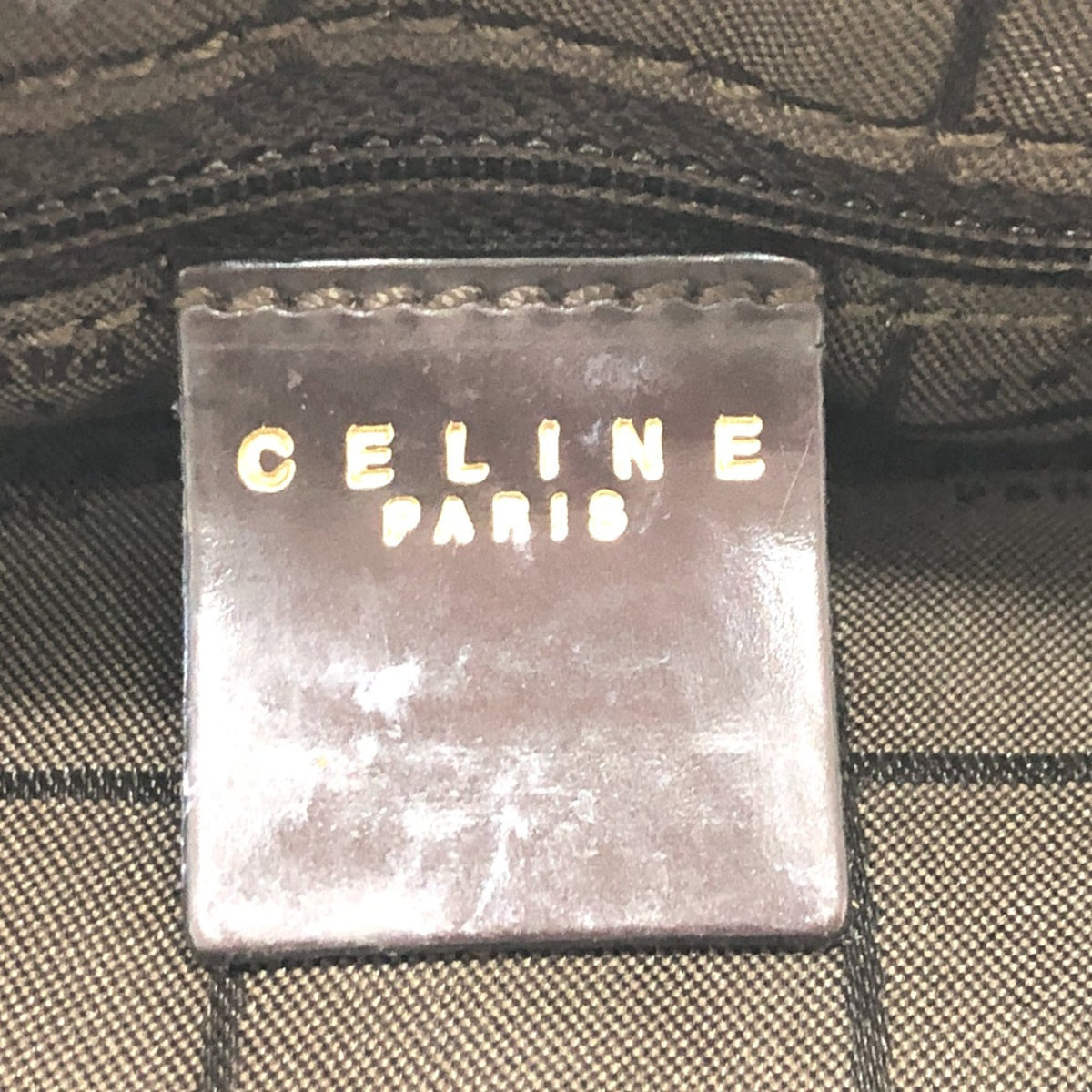 Celine Brown Leather Pouch (Pre-Owned)