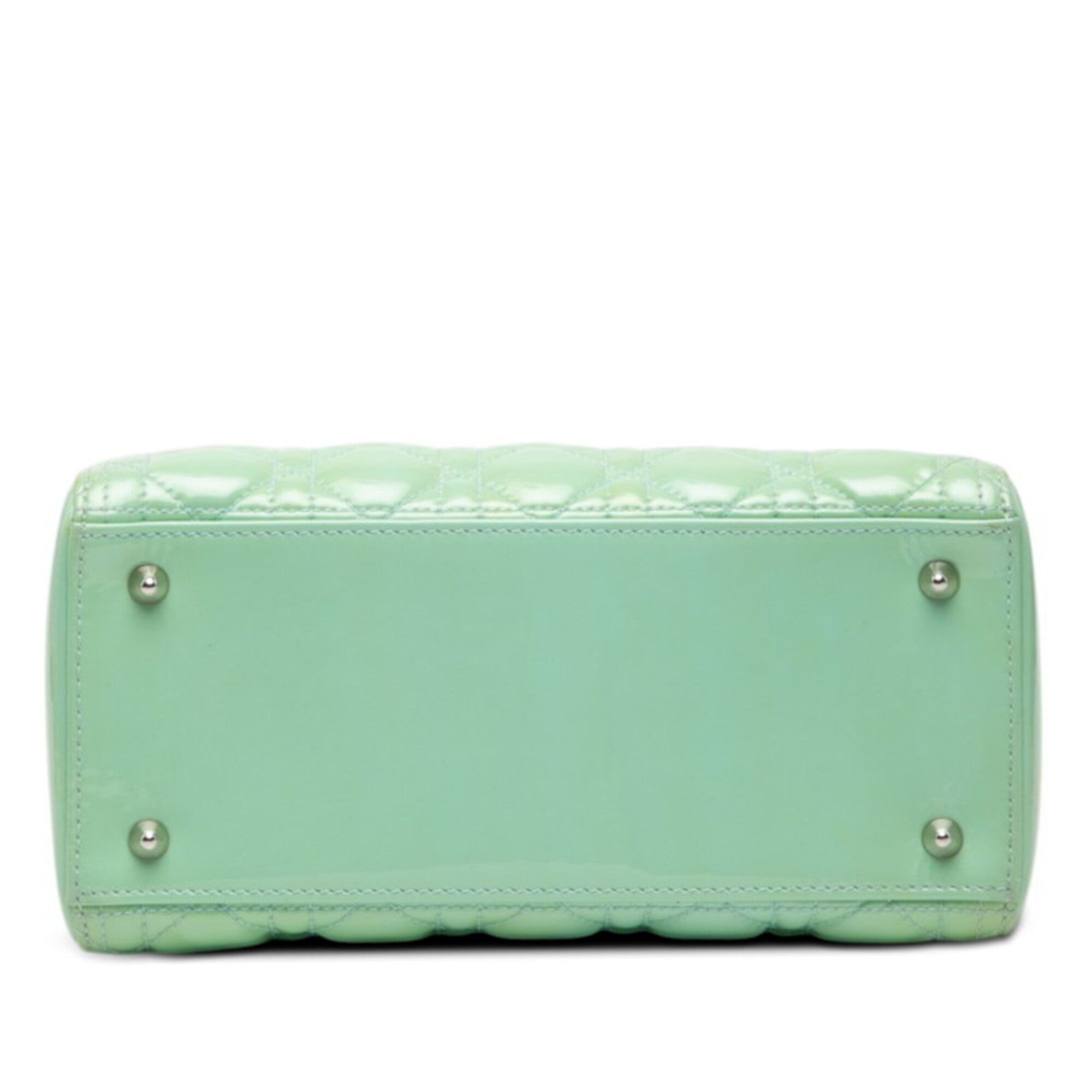 Christian Dior Green Patent Leather Handbag Shoulder Bag (Pre-Owned)