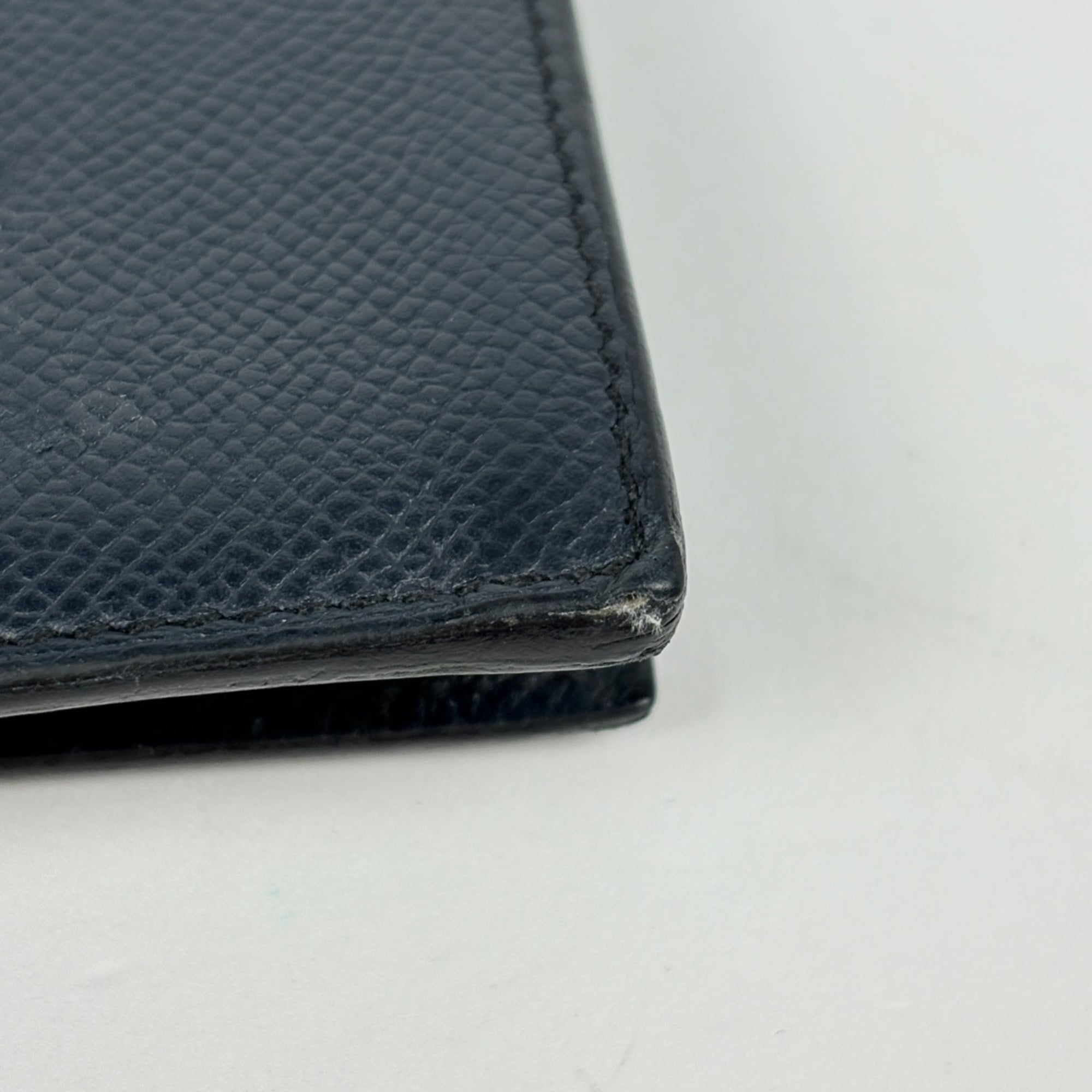 Hermes Blue Epsom Leather Long Wallet (Bi-Fold) (Pre-Owned)