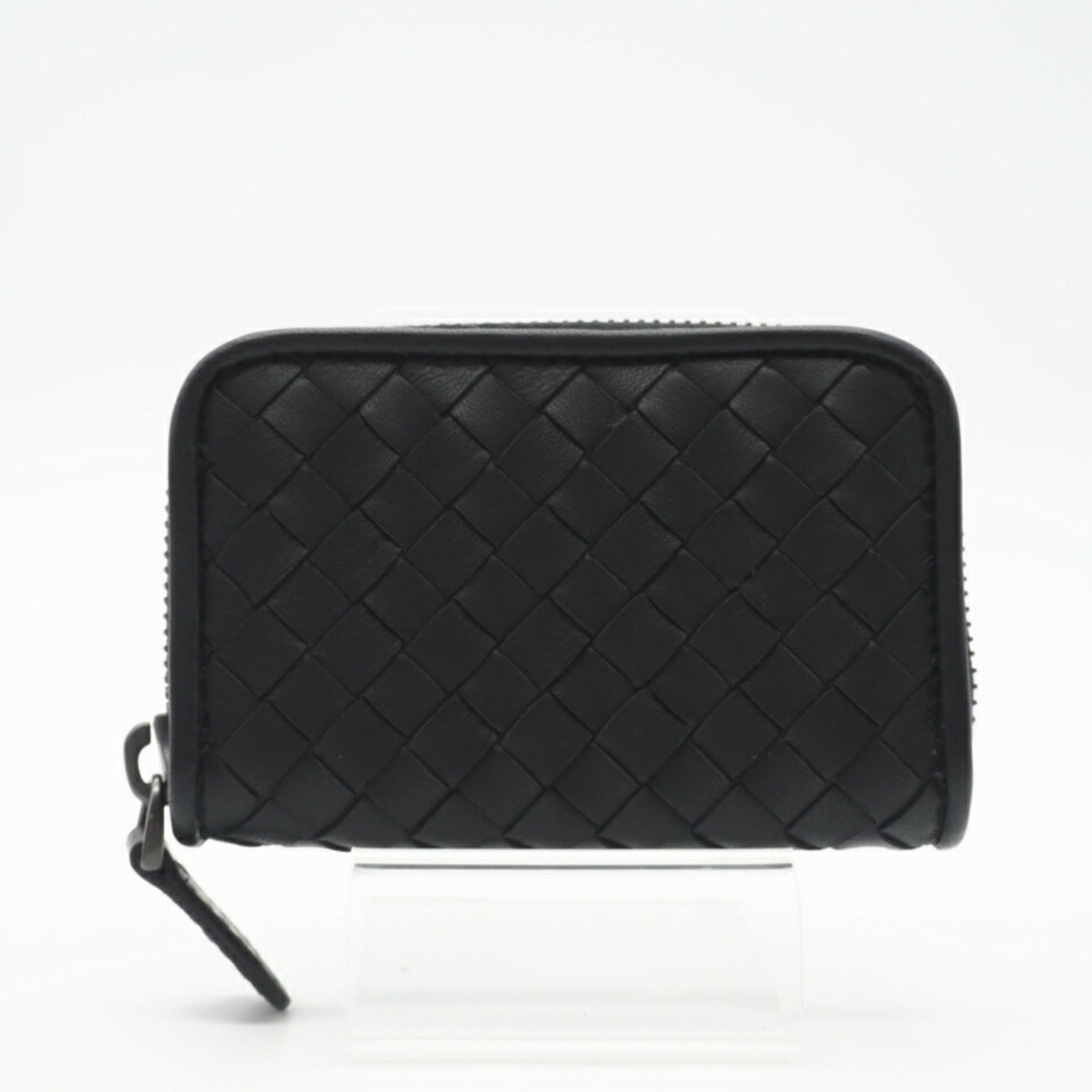 Bottega Veneta Intrecciato Black Intrecciato Coin Purse/Coin Case (Pre-Owned)