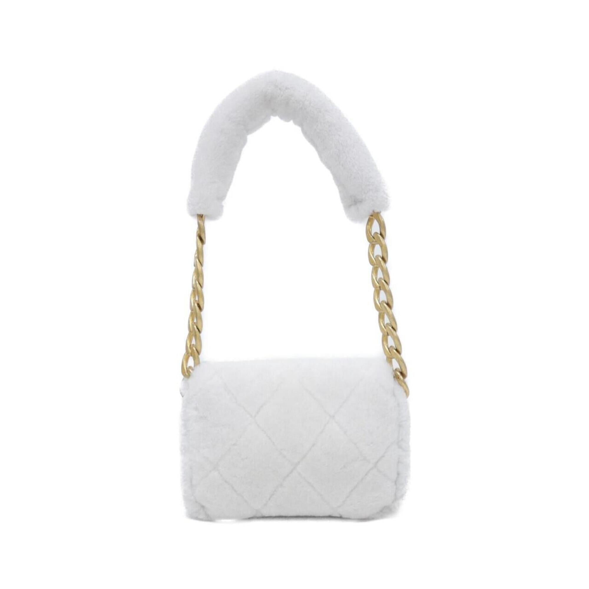 Chanel White Leather Shoulder Bag (Pre-Owned)