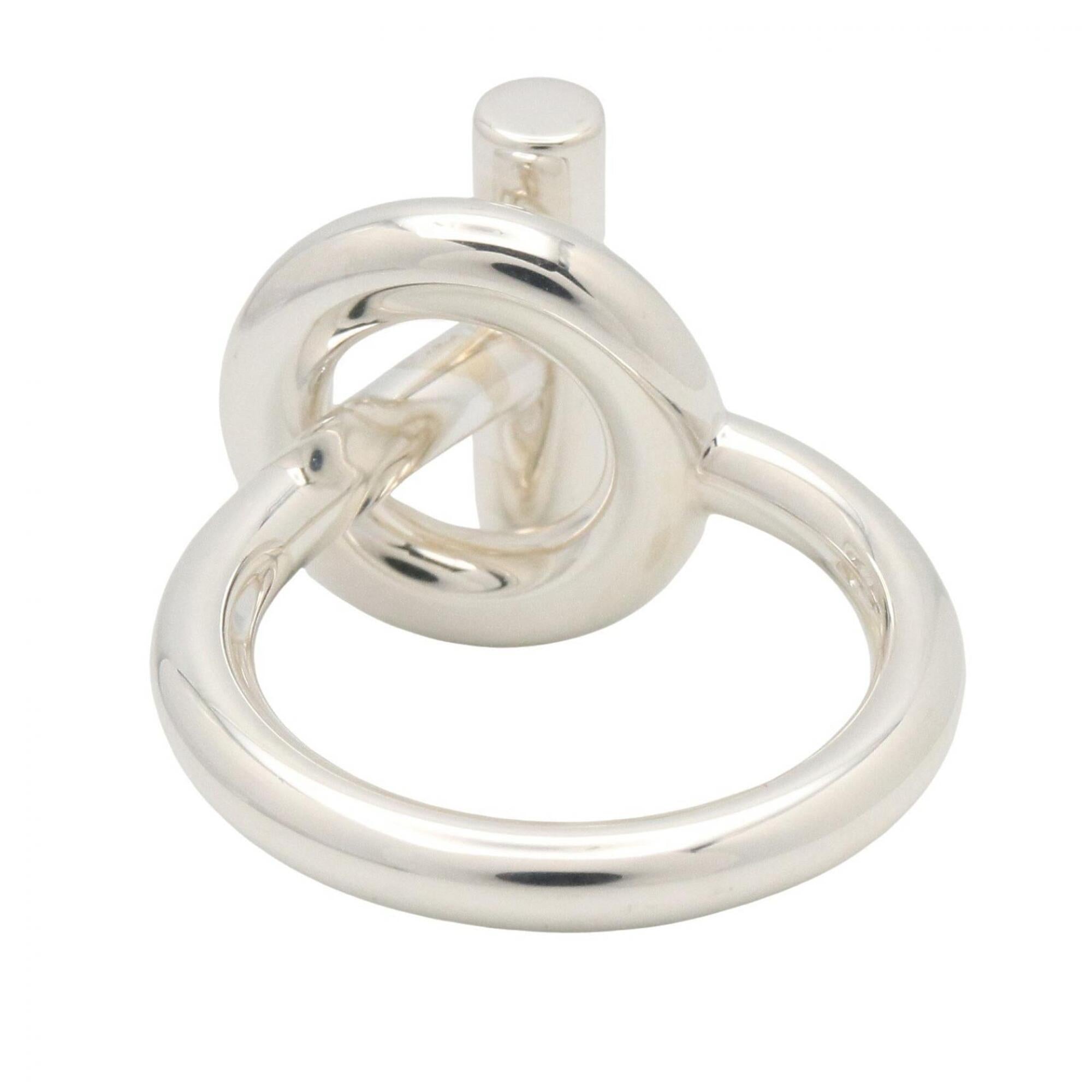 Hermes Silver Silver 925 Band Ring (Pre-Owned)