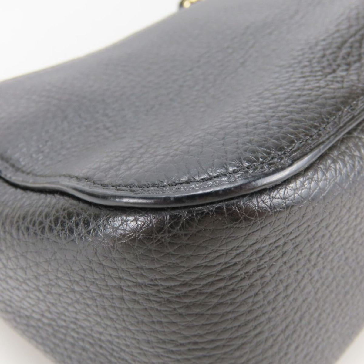 Coach Signature Black Dark Brown Leather Pvc Shoulder Bag (Pre-Owned)