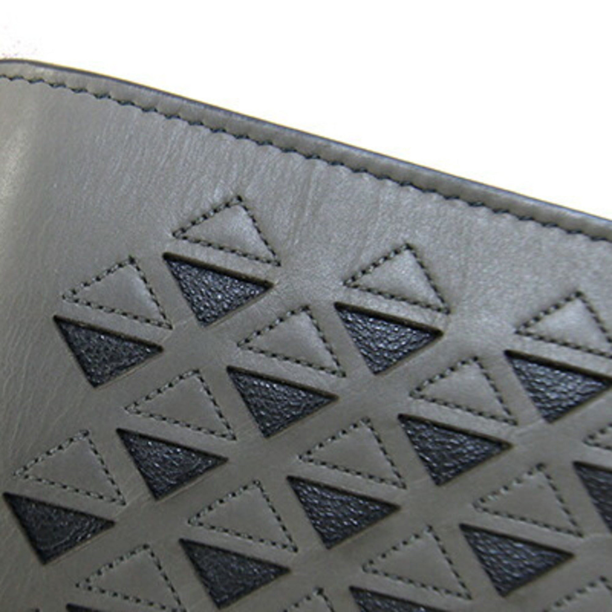 Bottega Veneta Dark Gray Leather Wallet (Bi-Fold) (Pre-Owned)