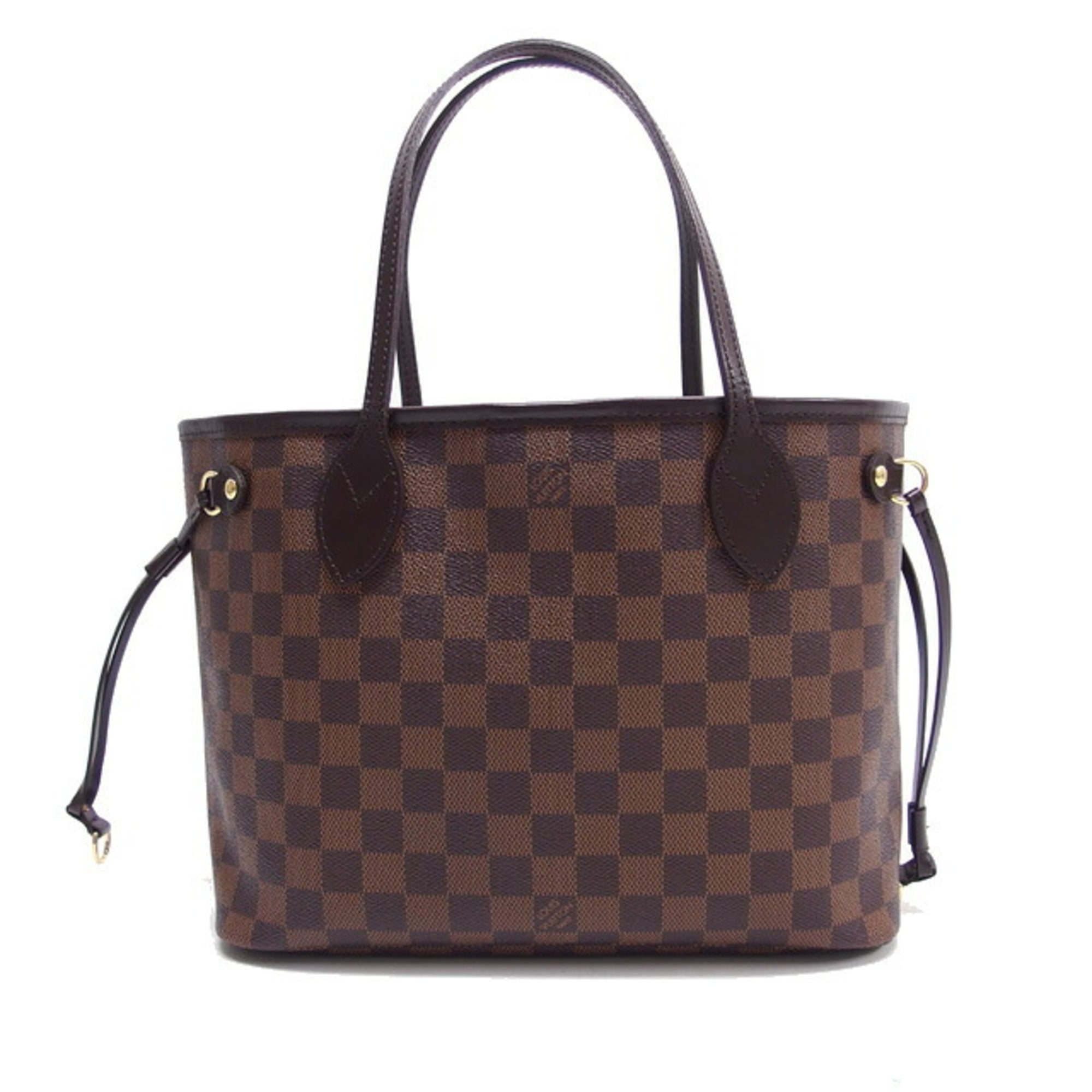 Louis Vuitton Brown Damier Canvas Leather Handbag Tote Bag (Pre-Owned)