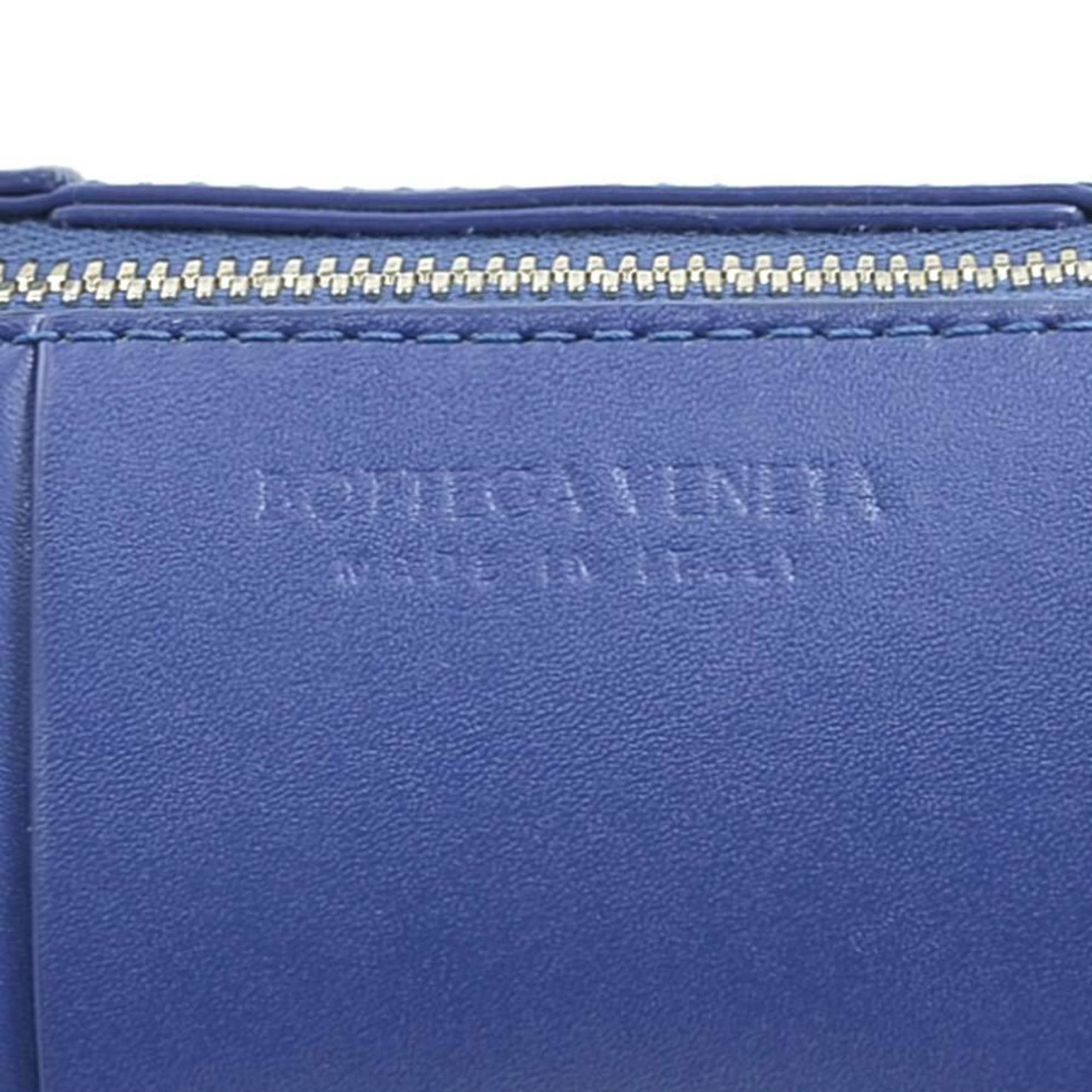Bottega Veneta Blue Leather Shoulder Bag (Pre-Owned)