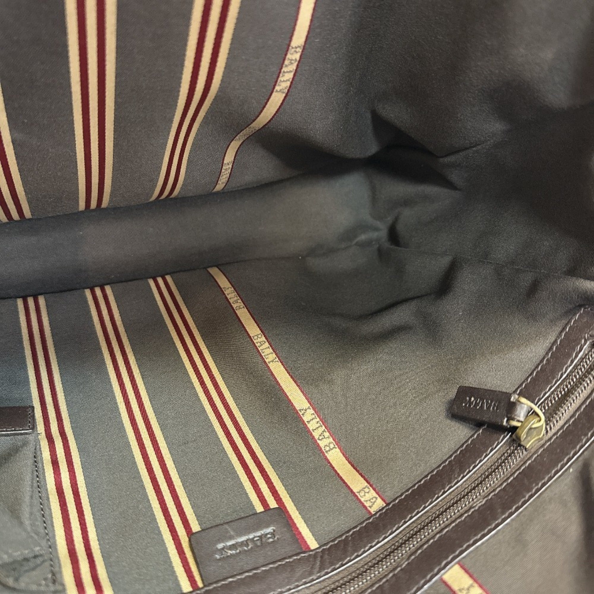 Bally Brown Leather Briefcase Handbag (Pre-Owned)