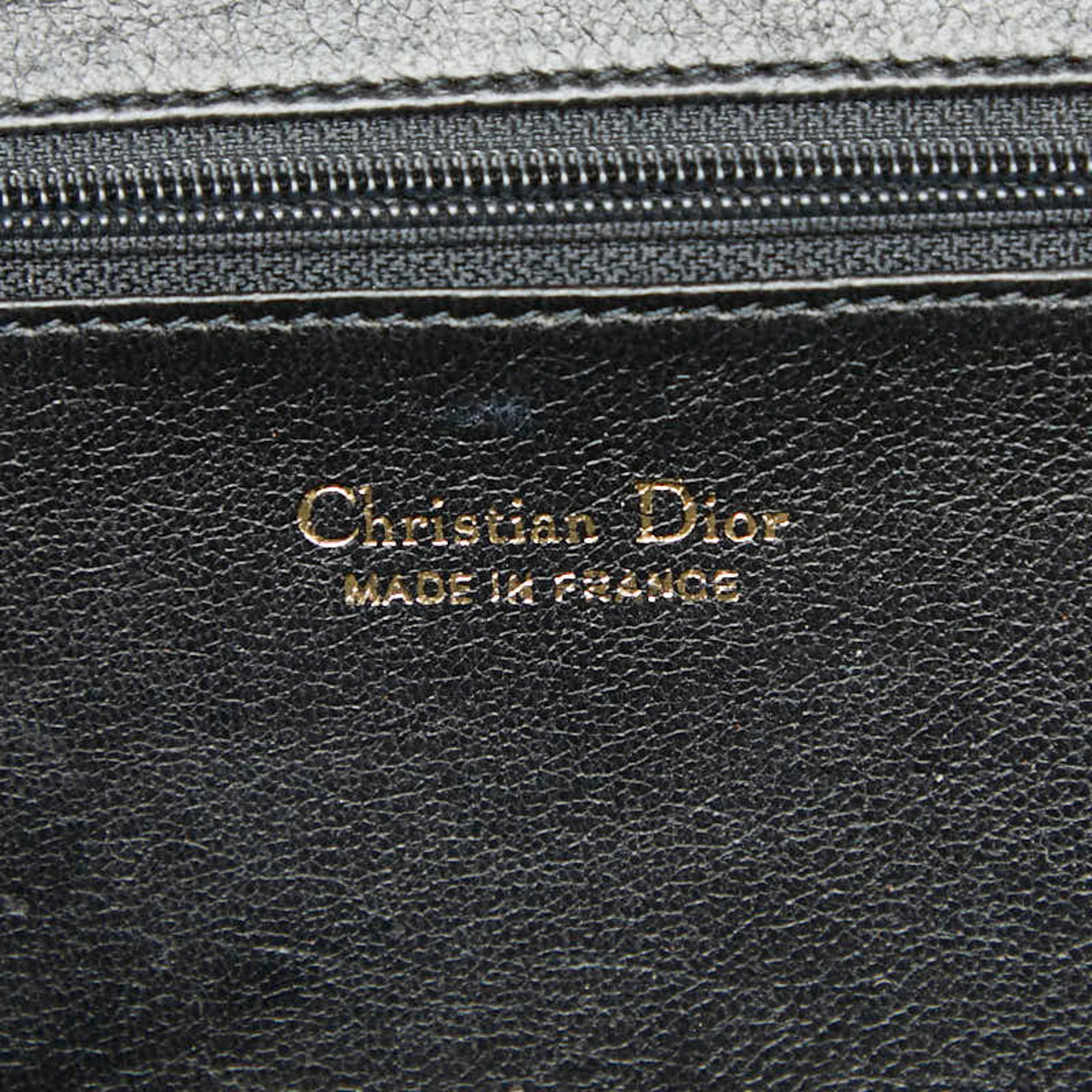 Christian Dior Black Leather Shoulder Bag (Pre-Owned)