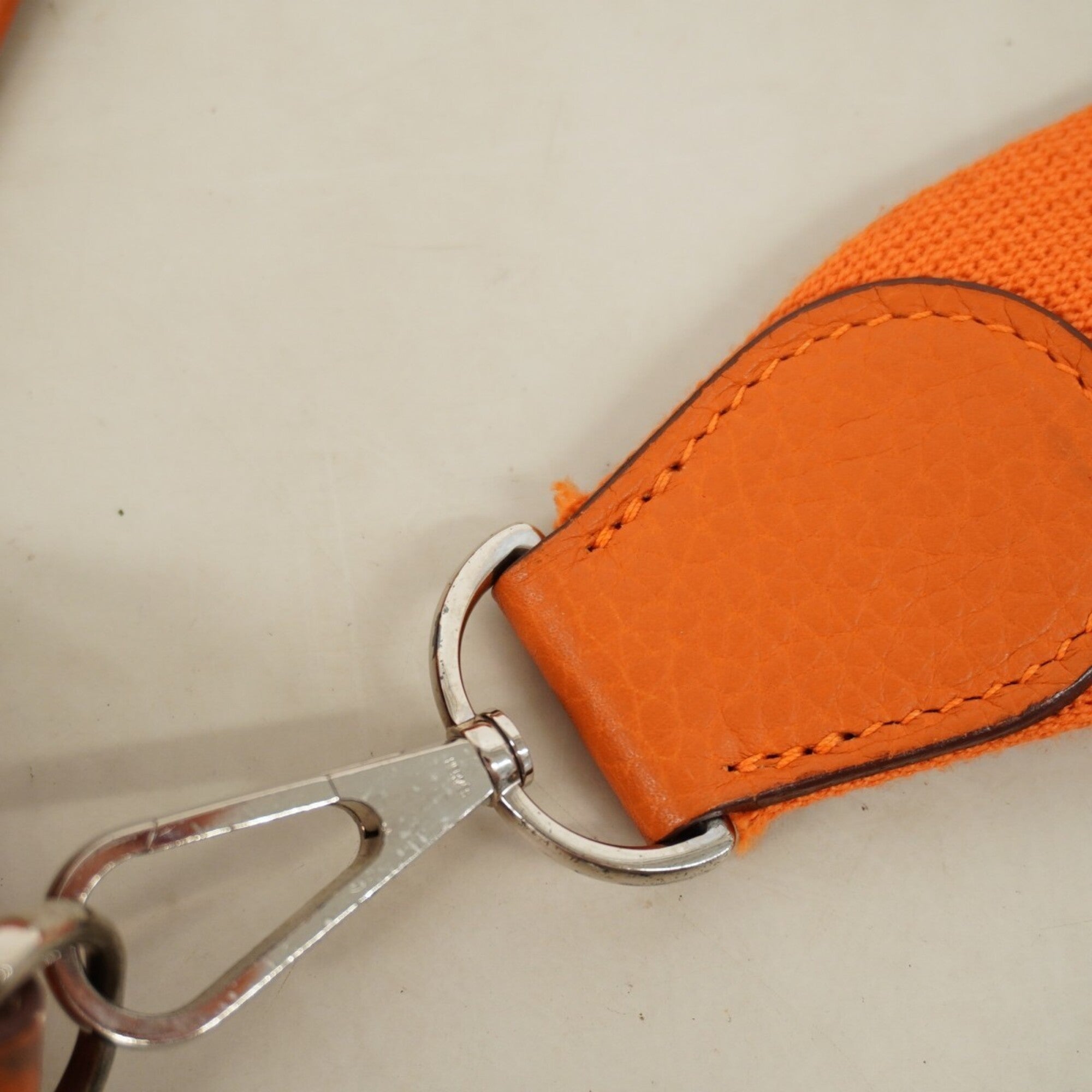 Hermes Orange Taurillon Clemence Leather Shoulder Bag (Pre-Owned)