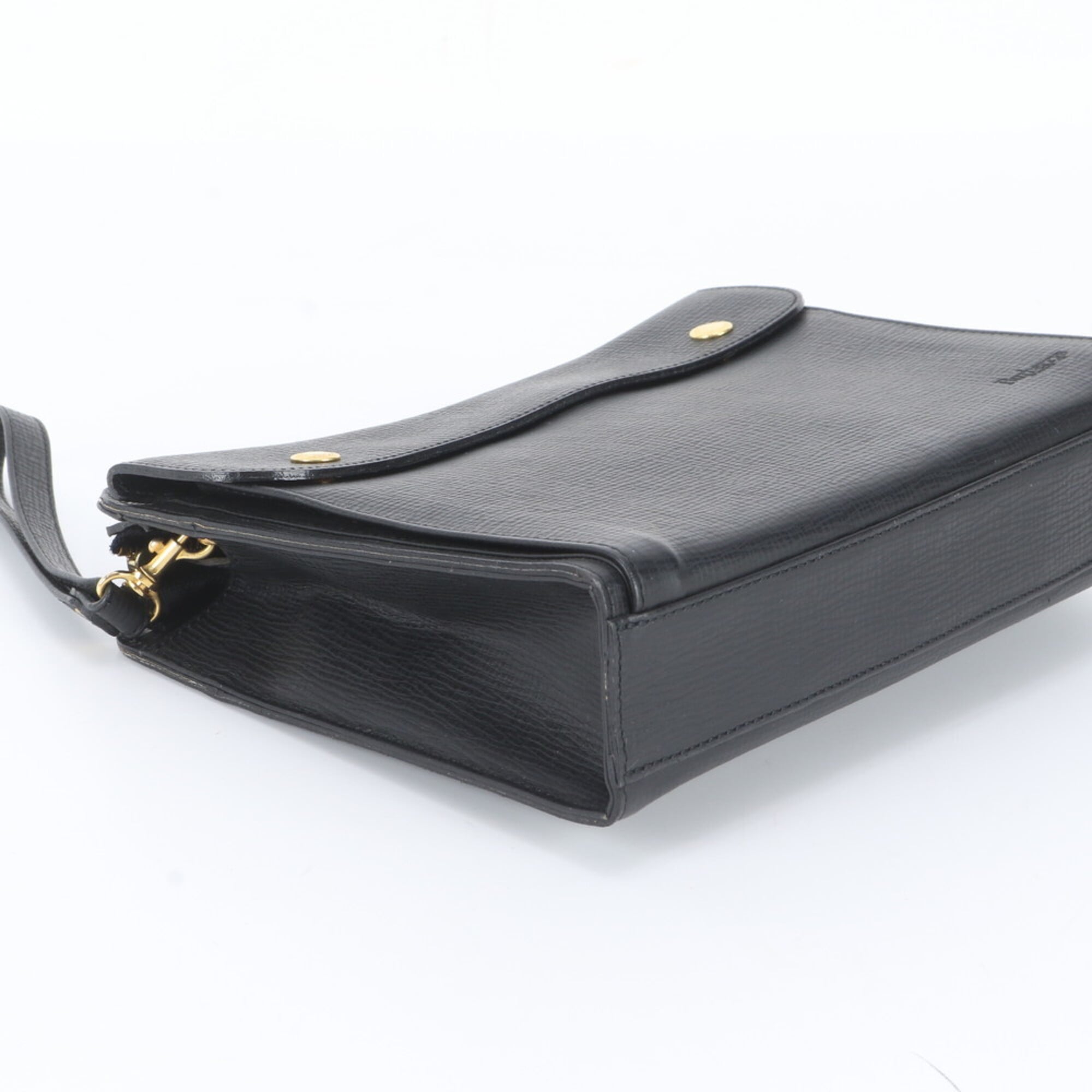 Burberry Black Leather Clutch Bag (Pre-Owned)
