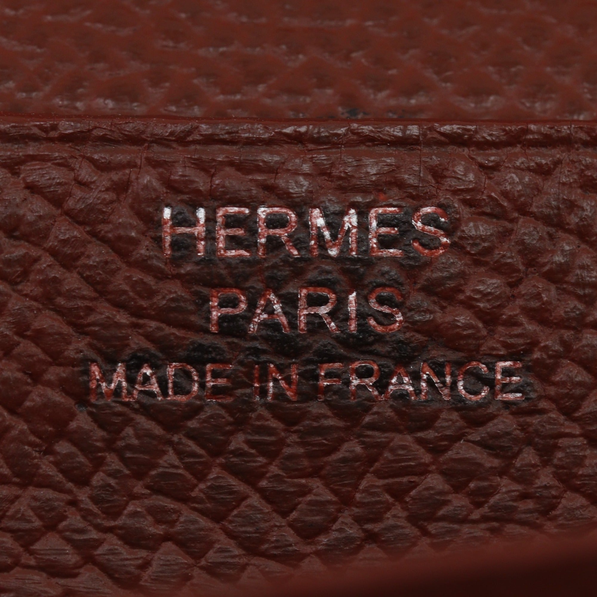 Hermes Bicolor Brown Epsom Leather Long Wallet (Bi-Fold) (Pre-Owned)