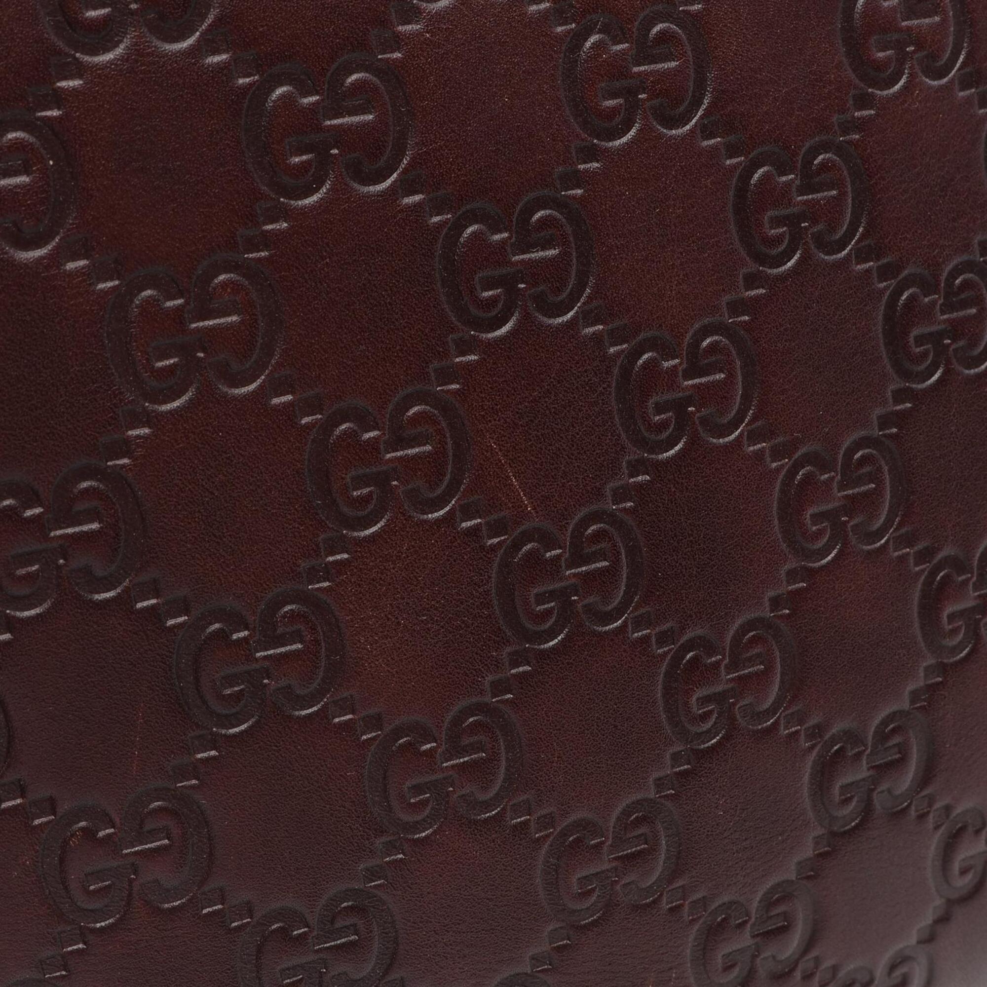 Gucci Brown Leather Handbag Shoulder Bag (Pre-Owned)