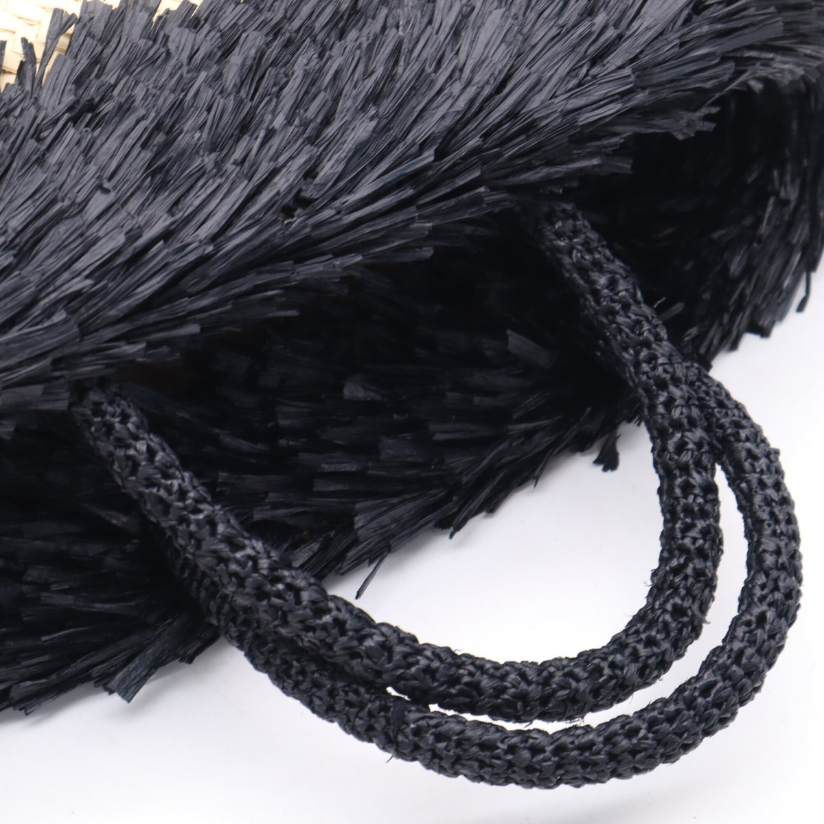 Miu Miu Black Straw Leather Handbag (Pre-Owned)
