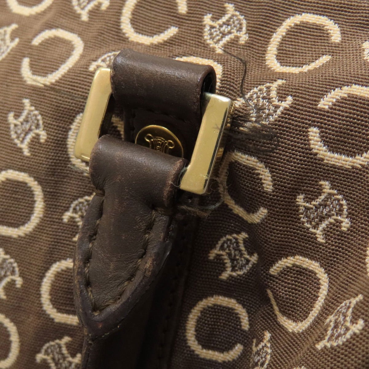 Celine Brown Canvas Handbag (Pre-Owned)