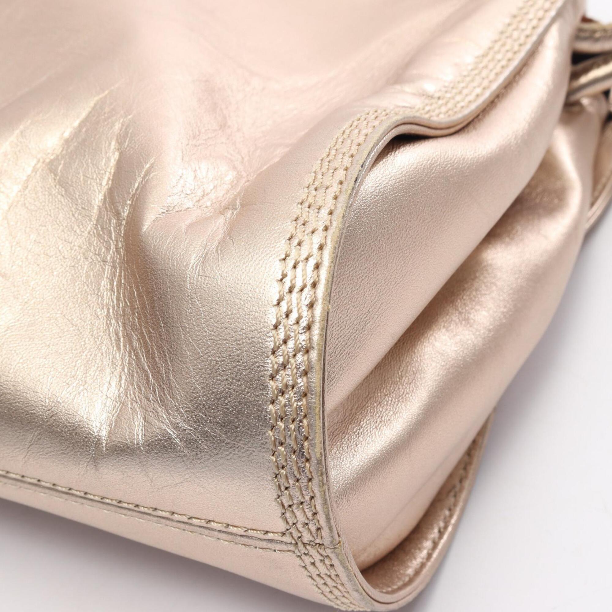 Loewe Gold Leather Handbag (Pre-Owned)
