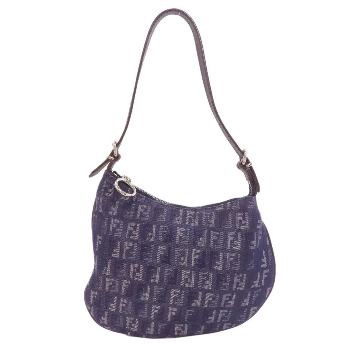 Fendi Zucchino Blue Canvas Tote Bag (Pre-Owned)