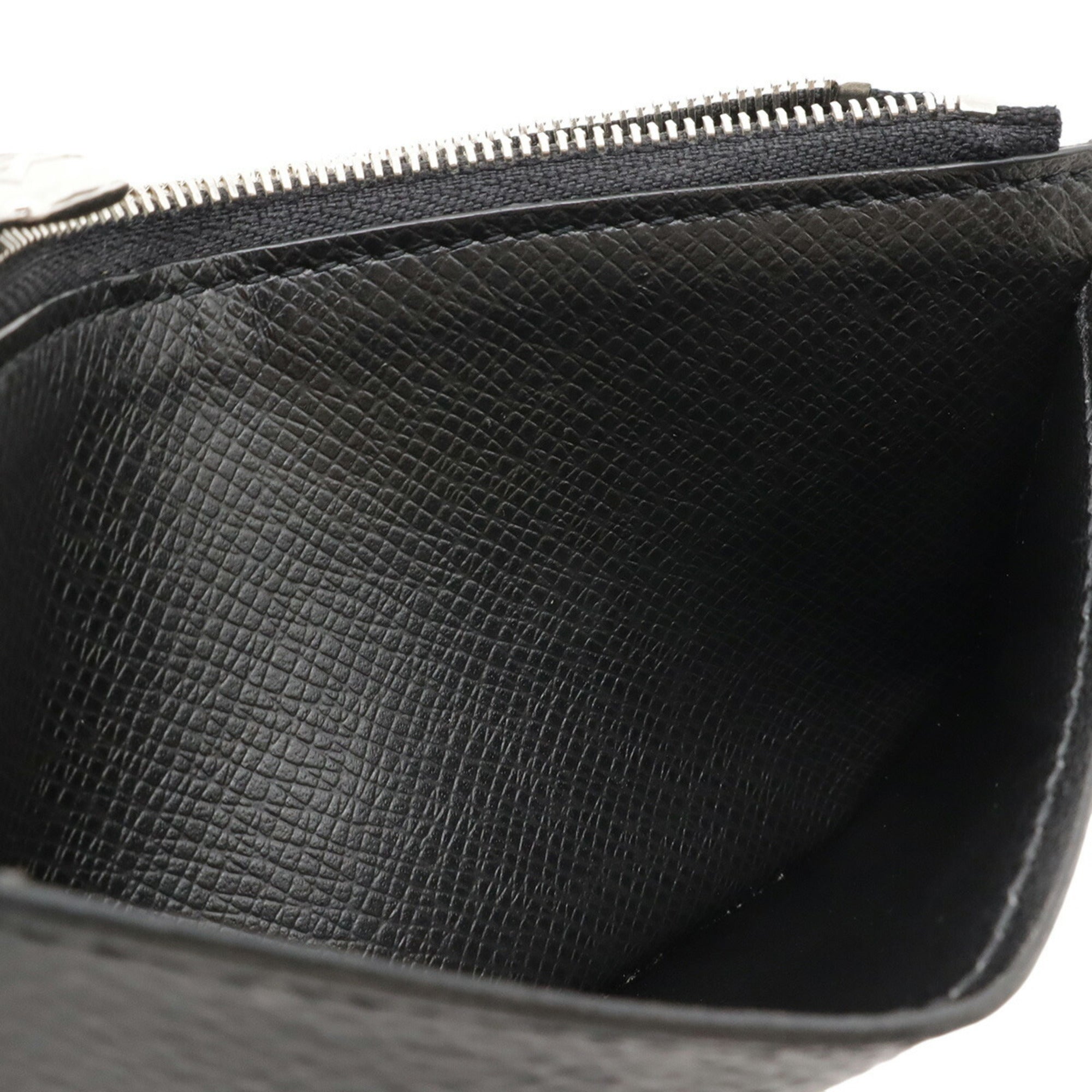 Louis Vuitton Noir Taiga Leather Monogram Eclipse Coin Purse/Coin Case (Pre-Owned)