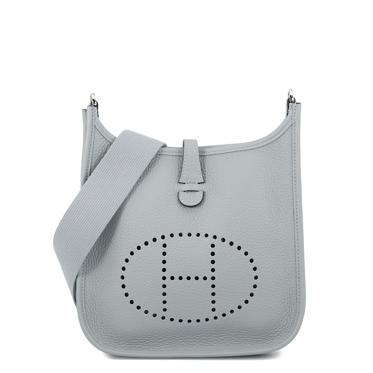 Hermes Gray Taurillon Clemence Leather Shoulder Bag (Pre-Owned)