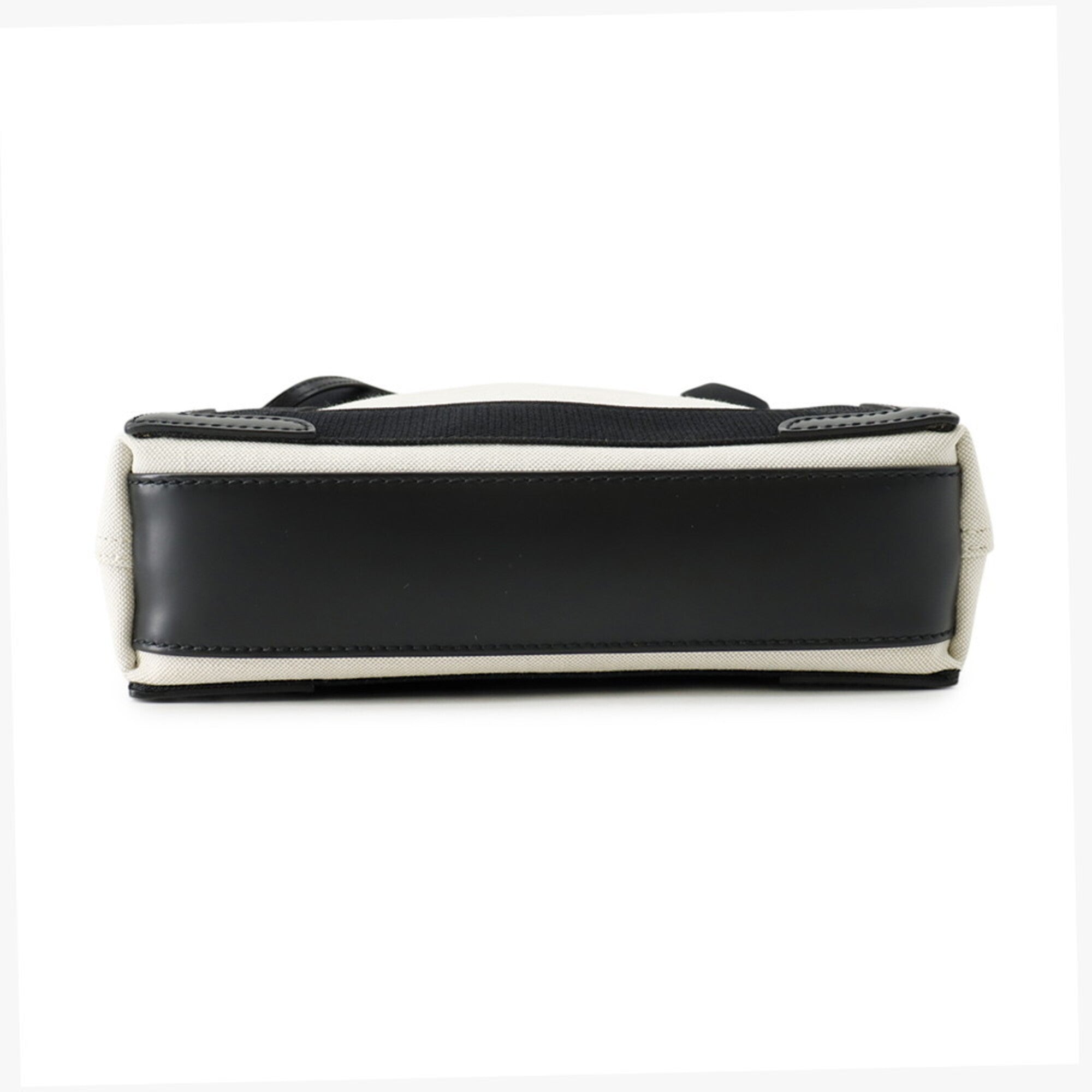 Balenciaga Black White Canvas Leather Handbag (Pre-Owned)