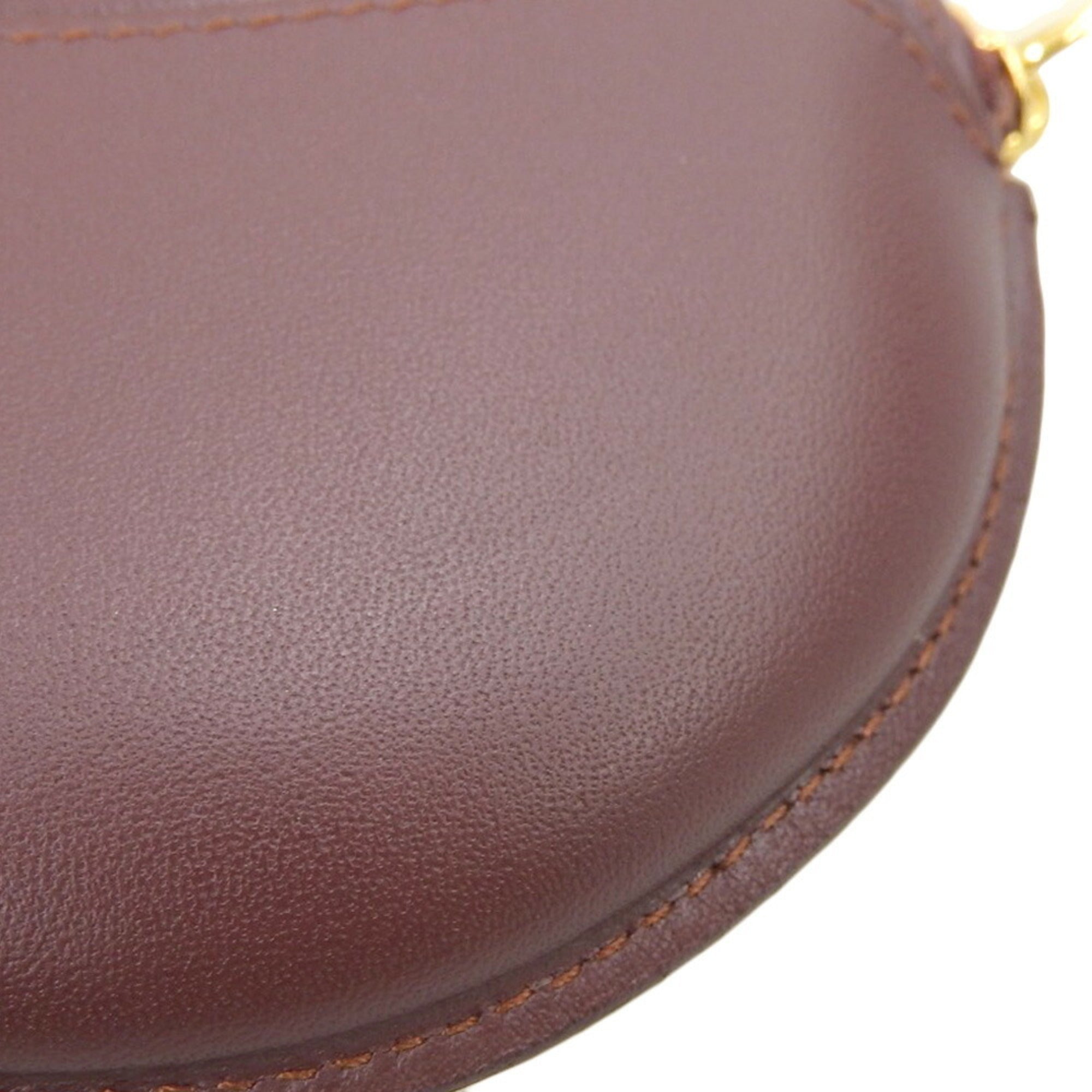 Cartier Wine Red Leather Coin Purse/Coin Case (Pre-Owned)