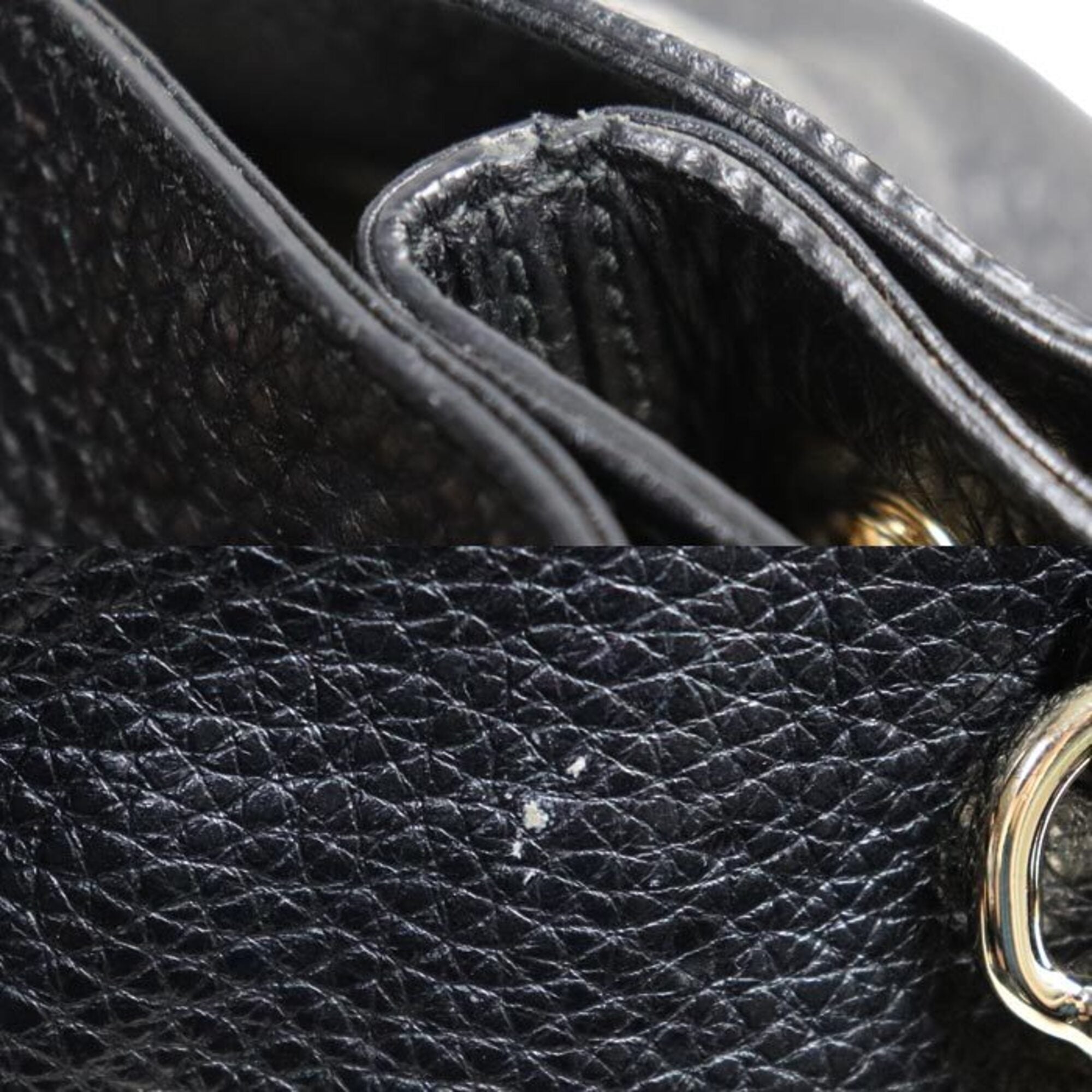 Gucci Black Leather Tote Bag (Pre-Owned)