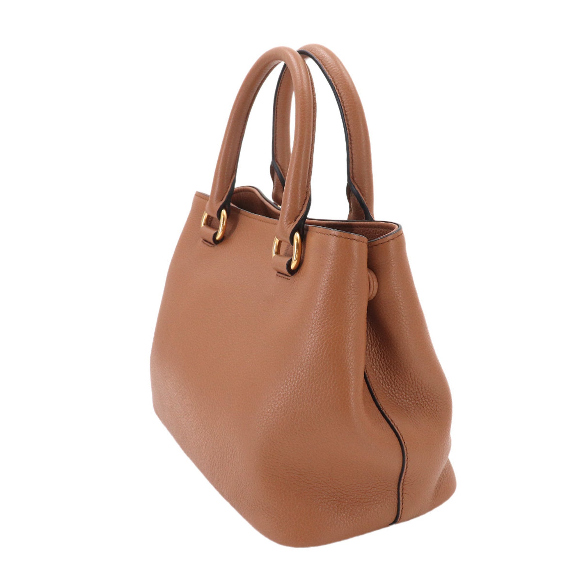 Prada Brown Leather Handbag (Pre-Owned)