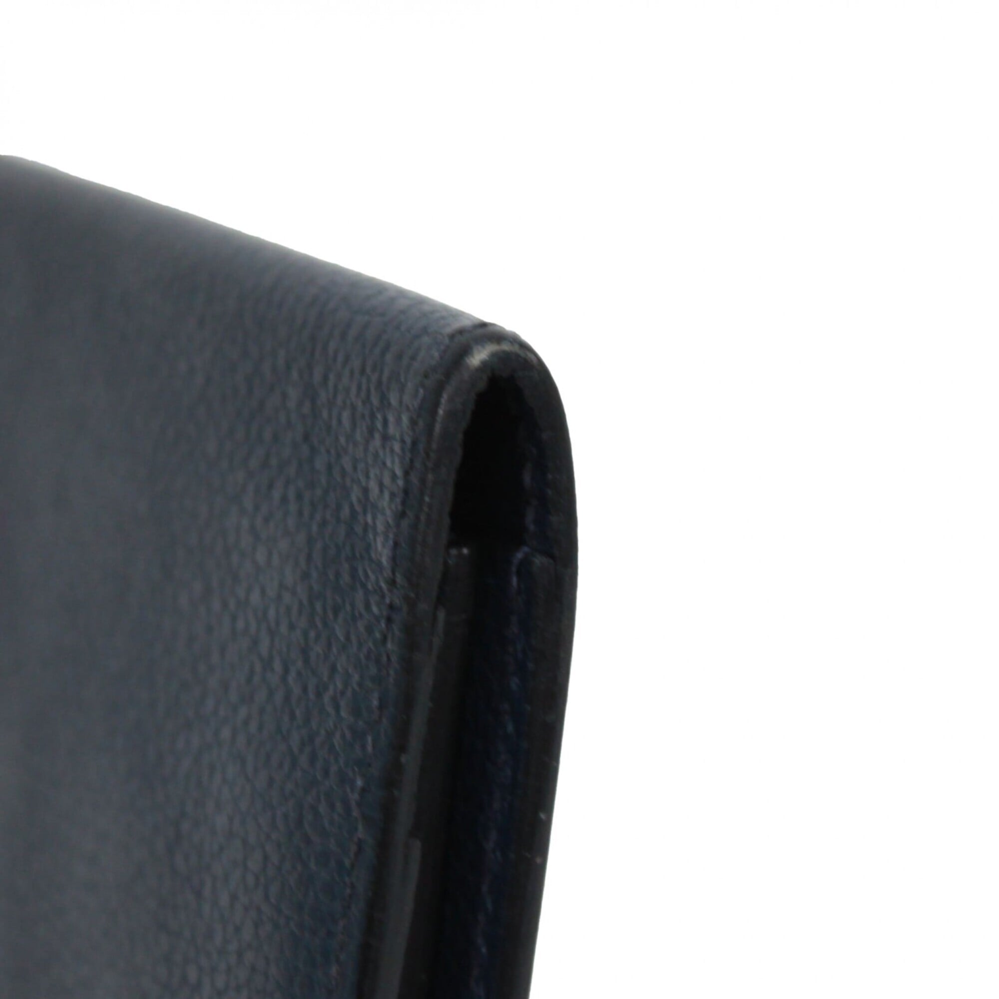 Hermes Navy Evercalf Leather Long Wallet (Bi-Fold) (Pre-Owned)