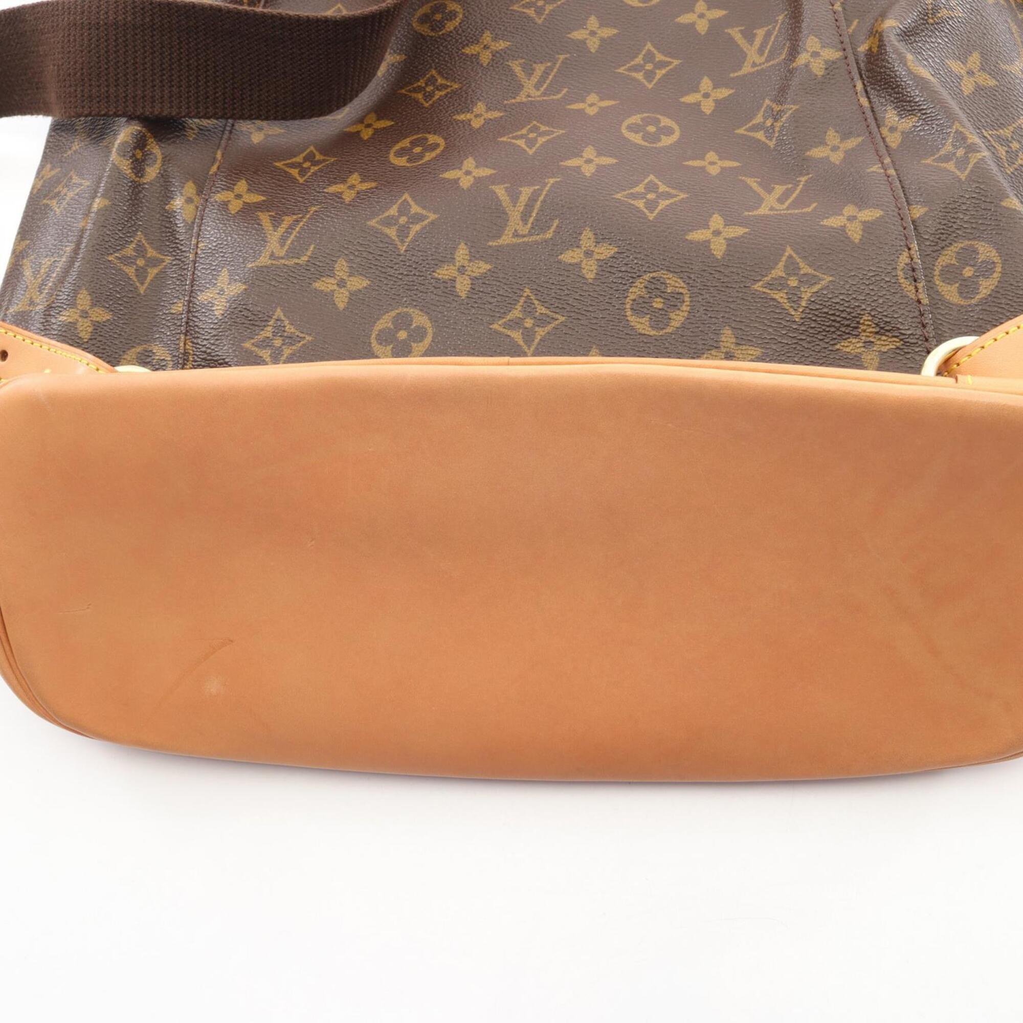 Louis Vuitton Brown Monogram Coated Canvas Leather Backpack (Pre-Owned)