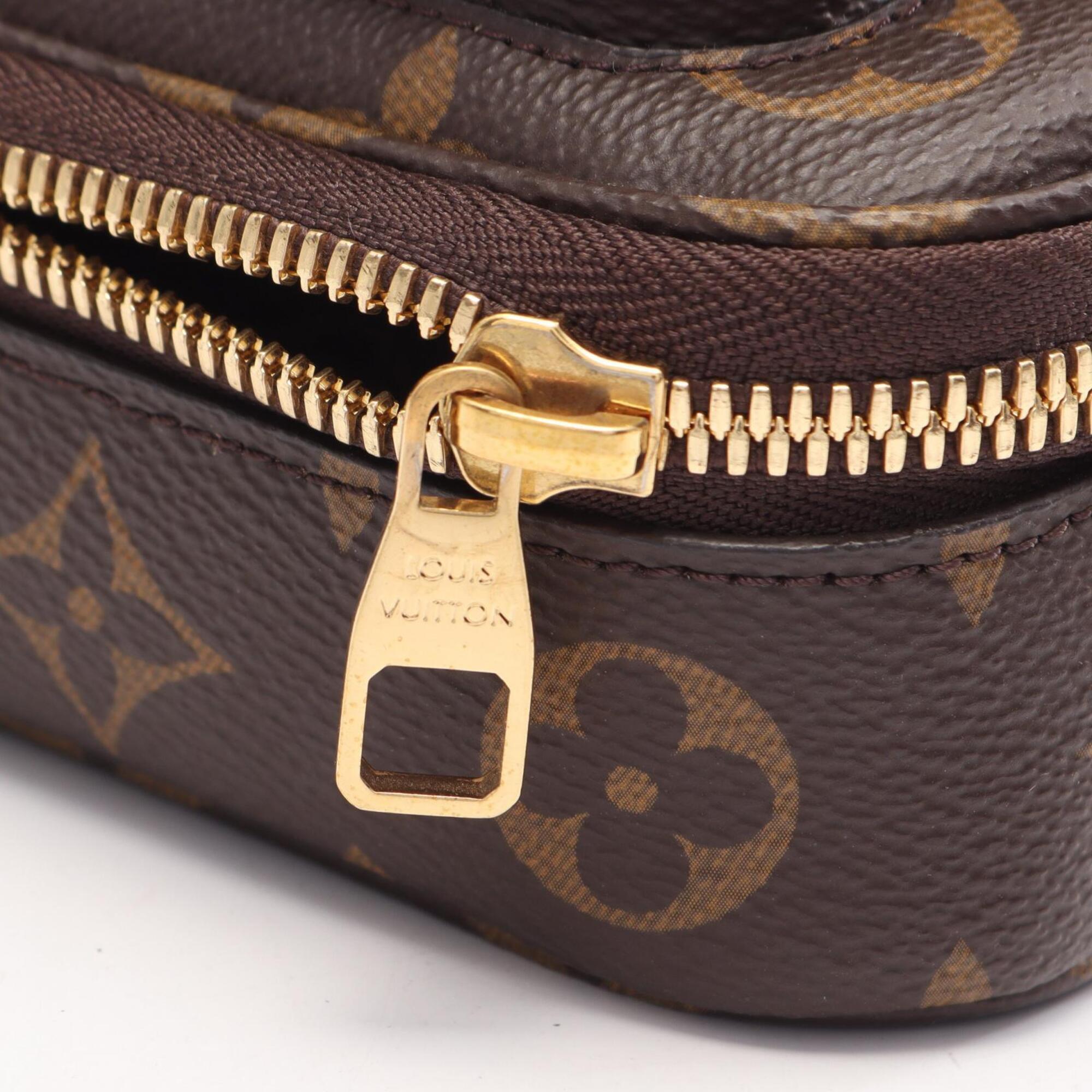 Louis Vuitton Brown Pvc Coated Canvas Leather Handbag Pouch (Pre-Owned)