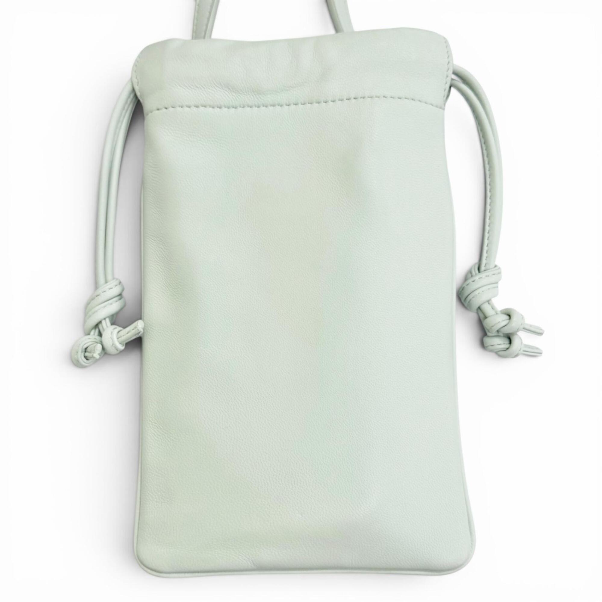 Celine Light Green Leather Pouch Shoulder Bag (Pre-Owned)