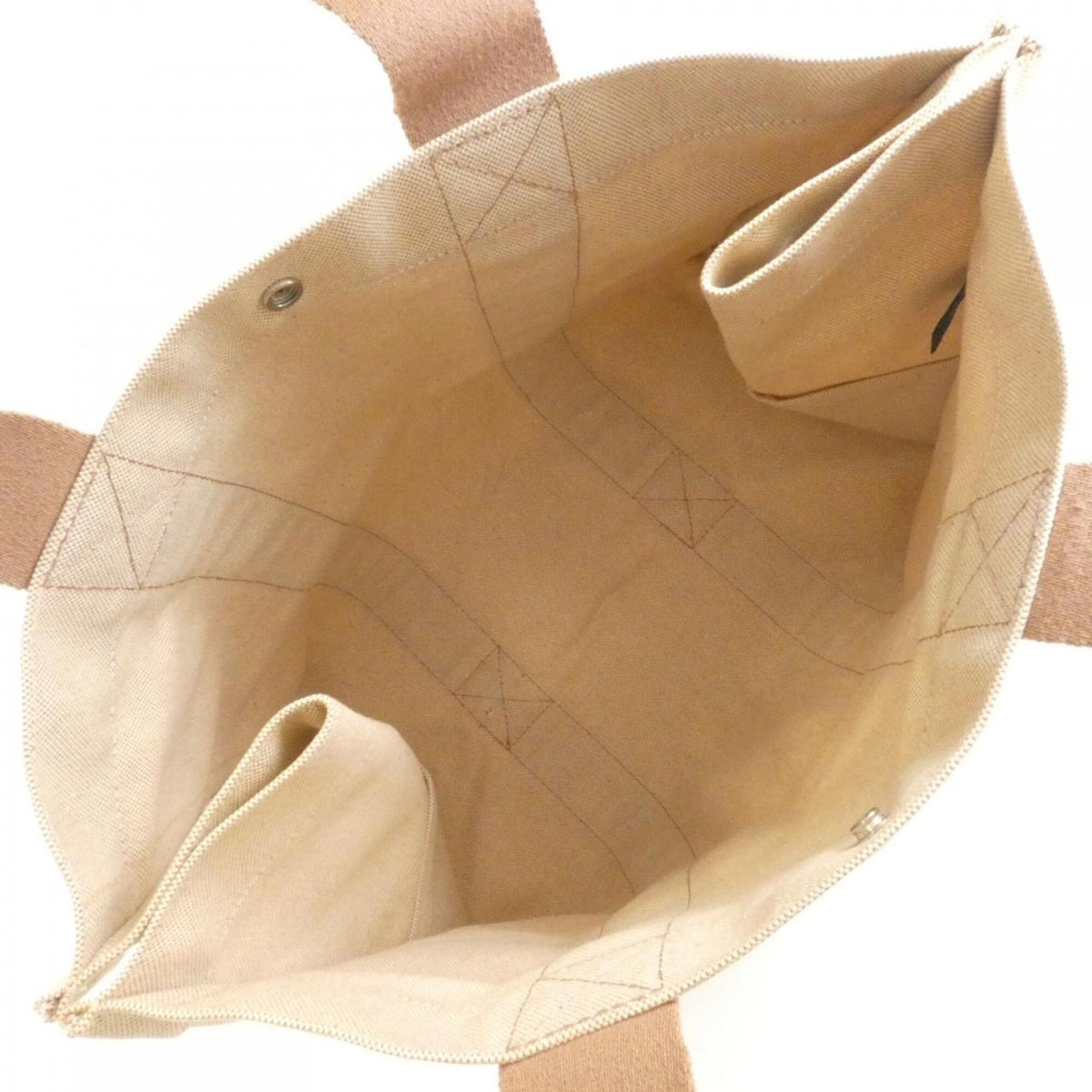 Hermes Beige Canvas Handbag (Pre-Owned)