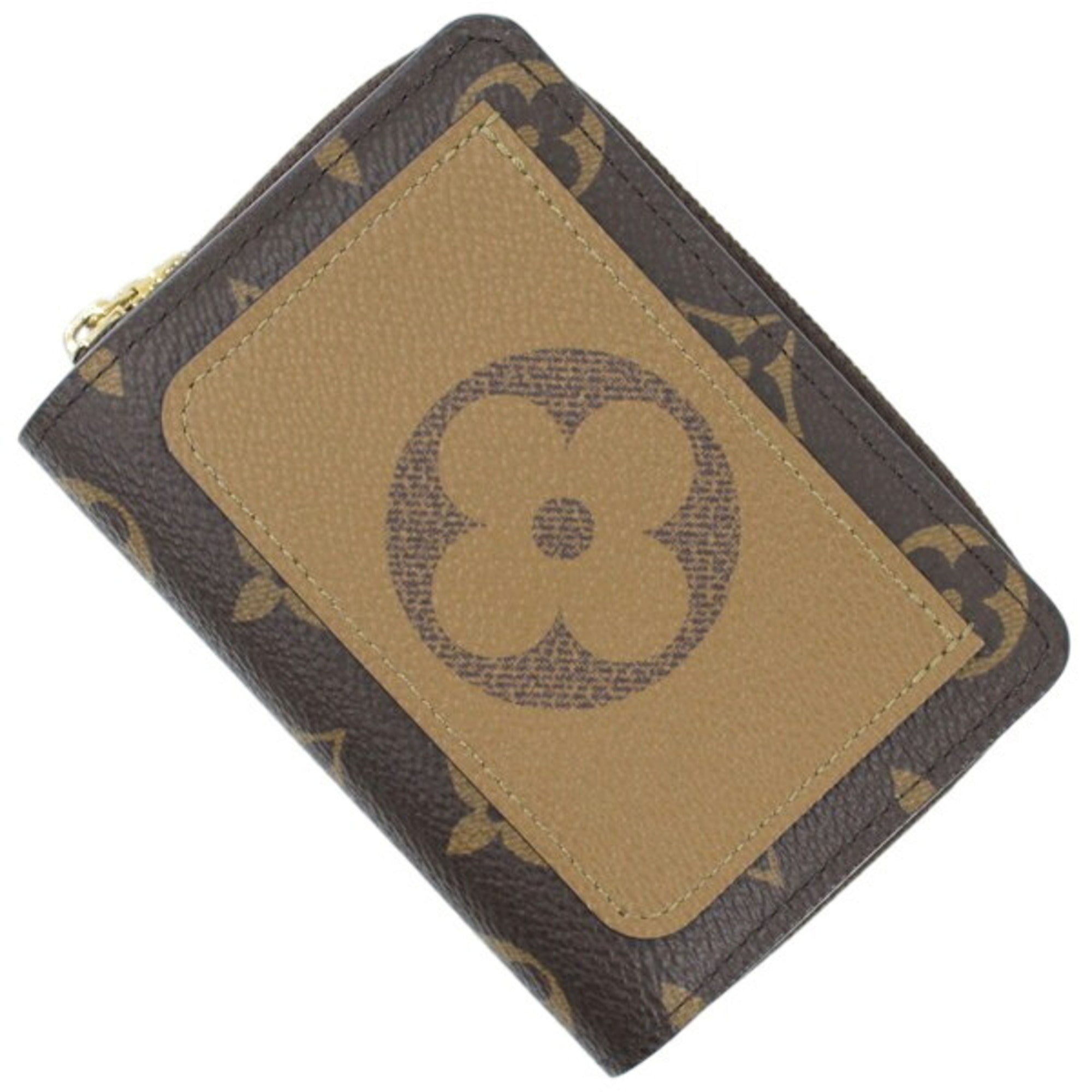 Louis Vuitton Brown Monogram Reverse Monogram Reverse Canvas Wallet (Bi-Fold) (Pre-Owned)