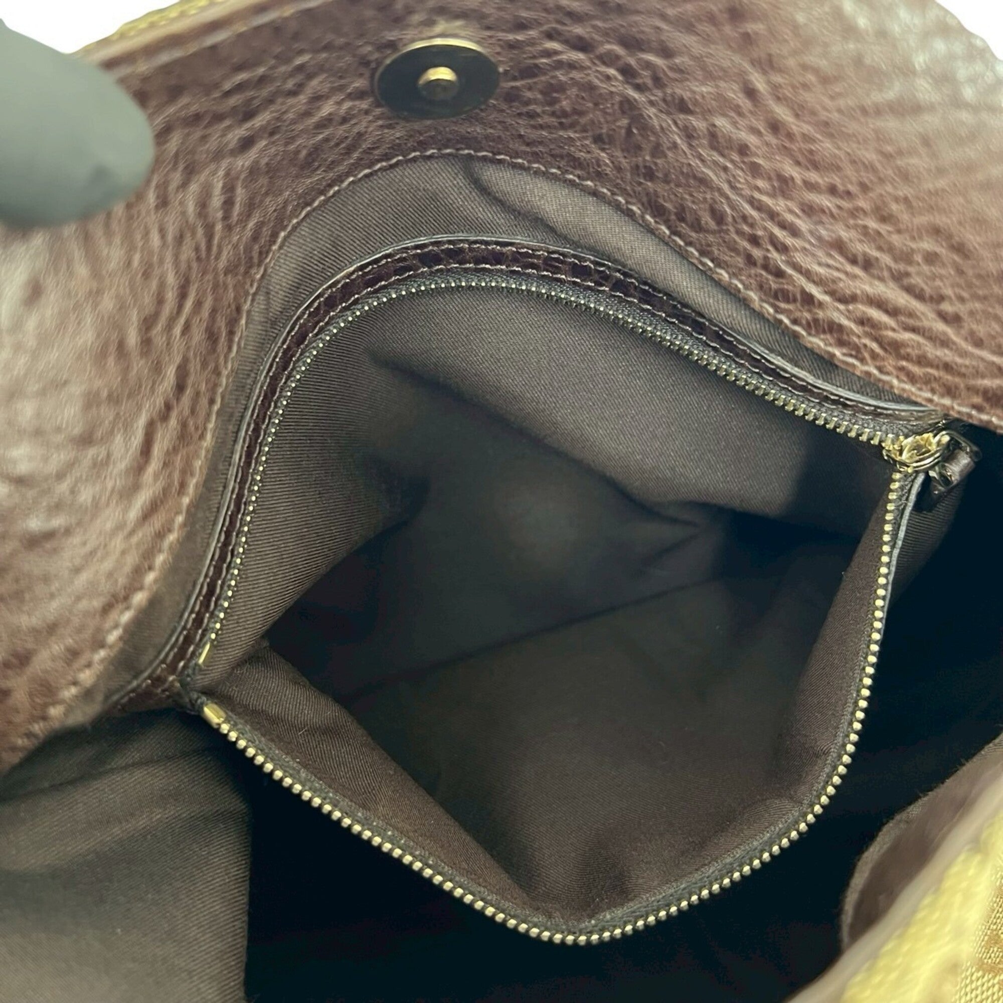 Gucci Beige Brown Canvas Leather Shoulder Bag Sling Bag (Pre-Owned)