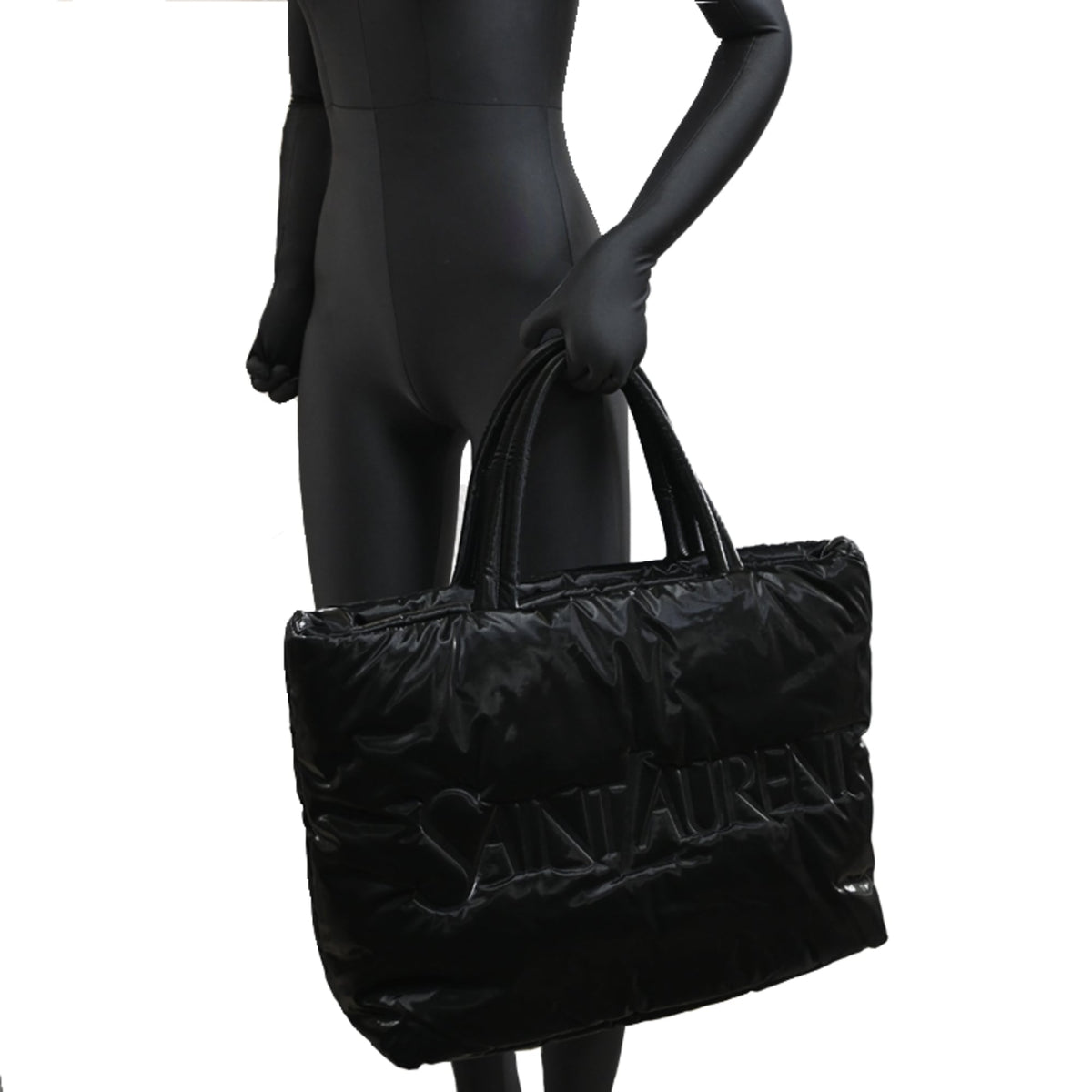 Saint Laurent Black Nylon Tote Bag (Pre-Owned)