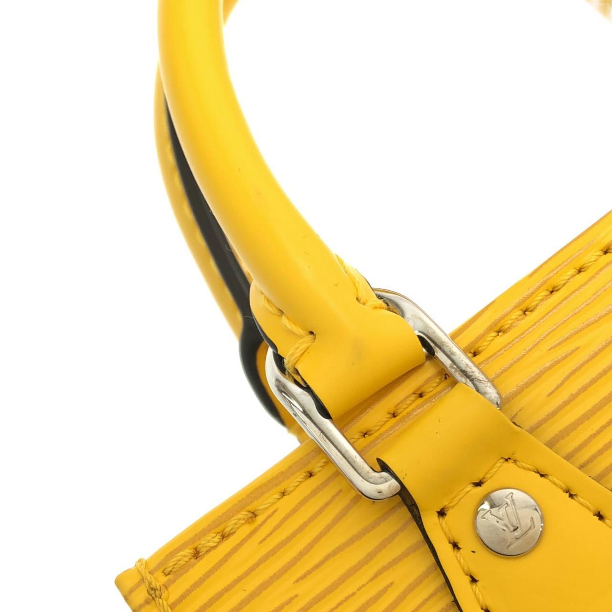 Louis Vuitton Silver Yellow Leather Handbag (Pre-Owned)