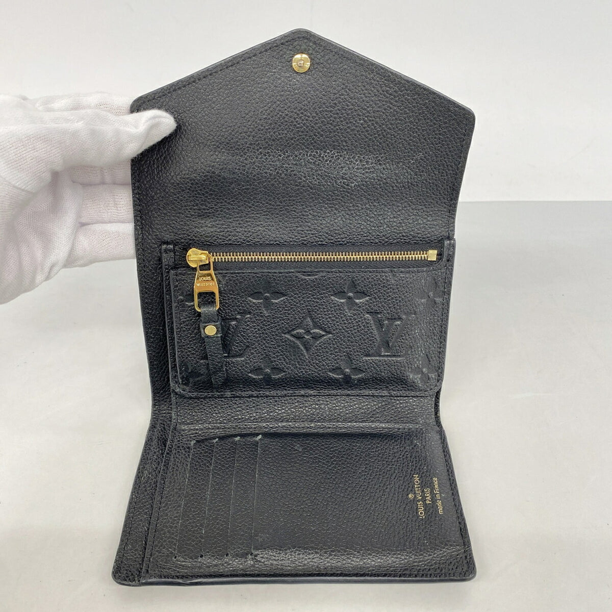 Louis Vuitton Noir Wallet (Tri-Fold) (Pre-Owned)