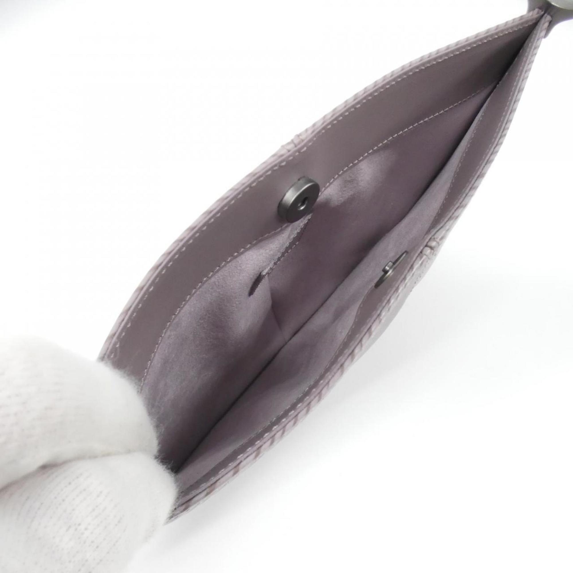 Louis Vuitton Purple Silver Leather Pochette Pouch (Pre-Owned)