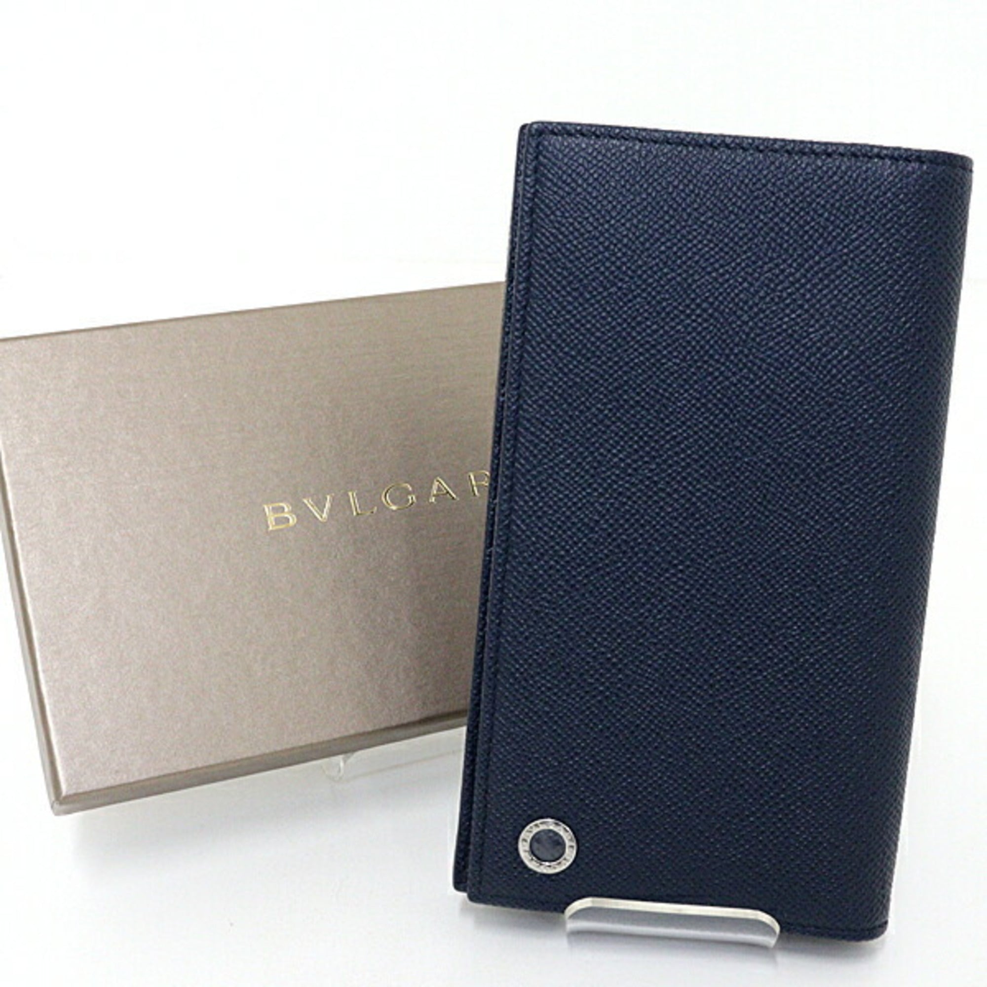 Bvlgari Blue Leather Long Wallet (Bi-Fold) (Pre-Owned)