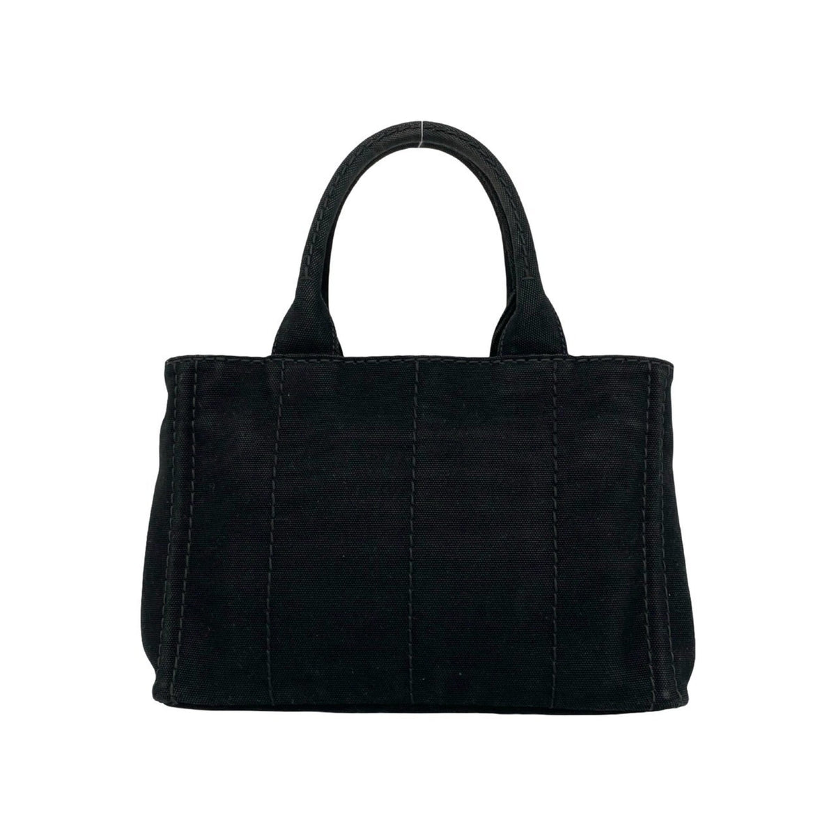 Prada Black Canvas Handbag Shoulder Bag Tote Bag (Pre-Owned)