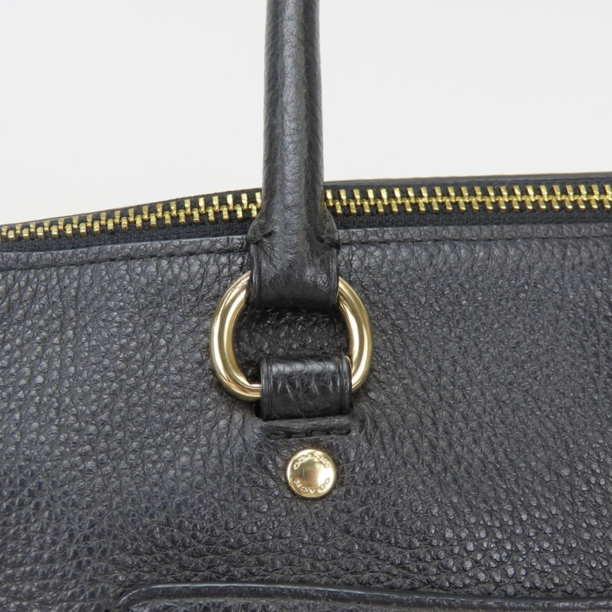 Coach Black Leather Handbag Shoulder Bag (Pre-Owned)