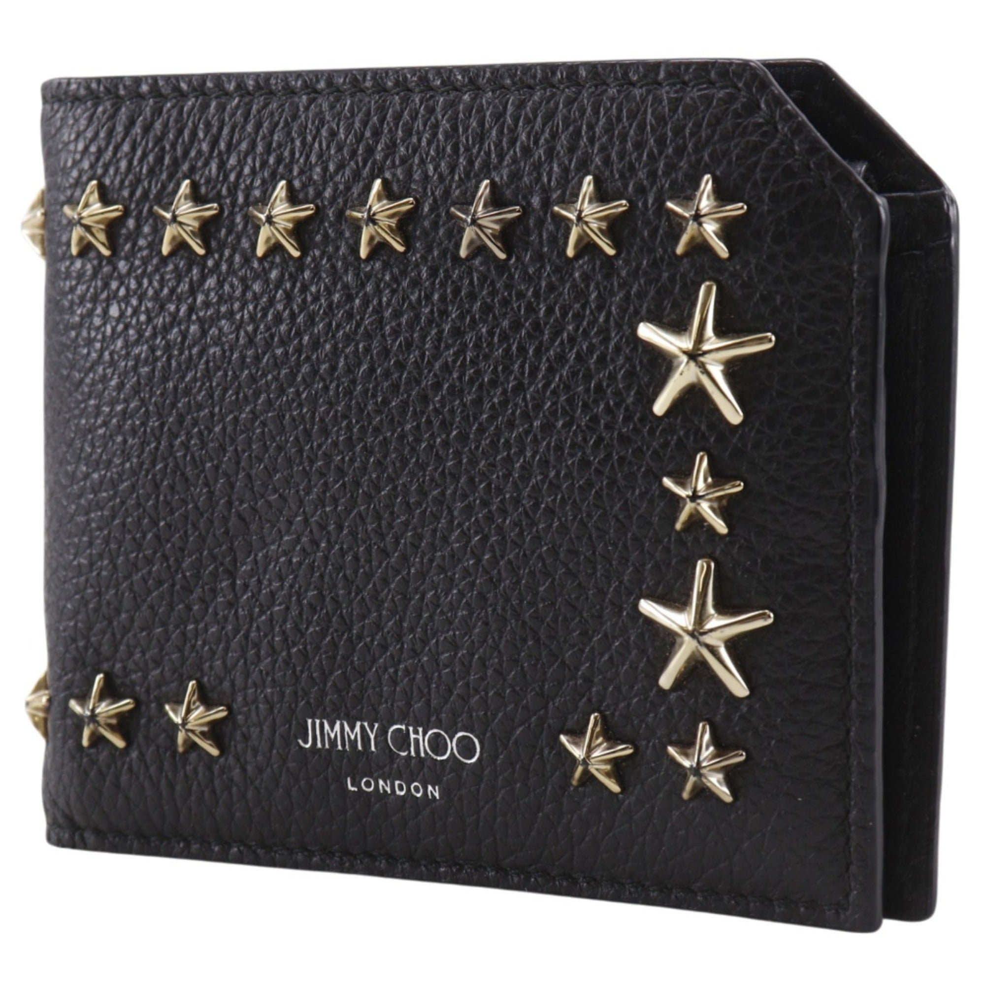 Jimmy Choo Black Leather Wallet (Bi-Fold) (Pre-Owned)