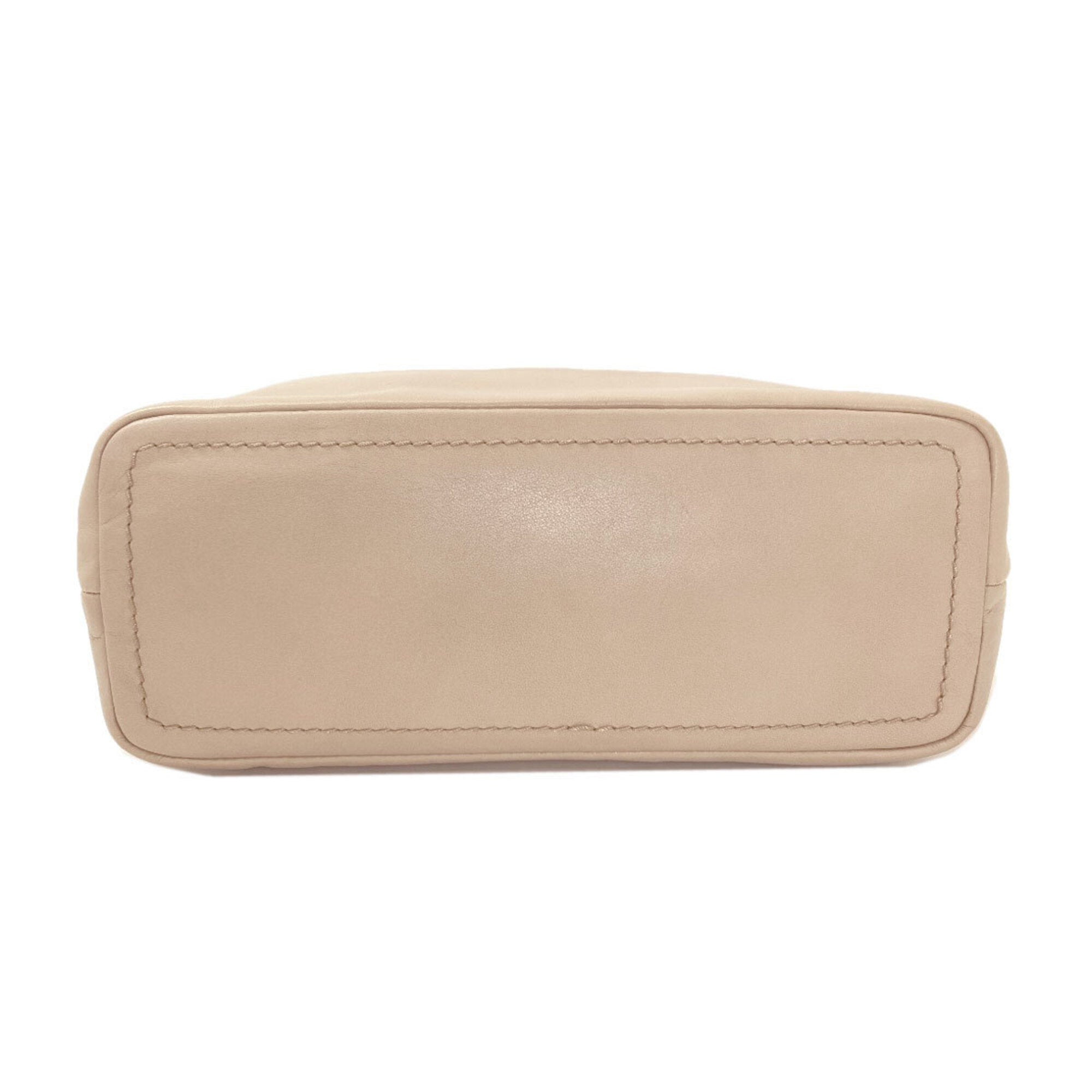 Bally Beige Leather Tote Bag (Pre-Owned)