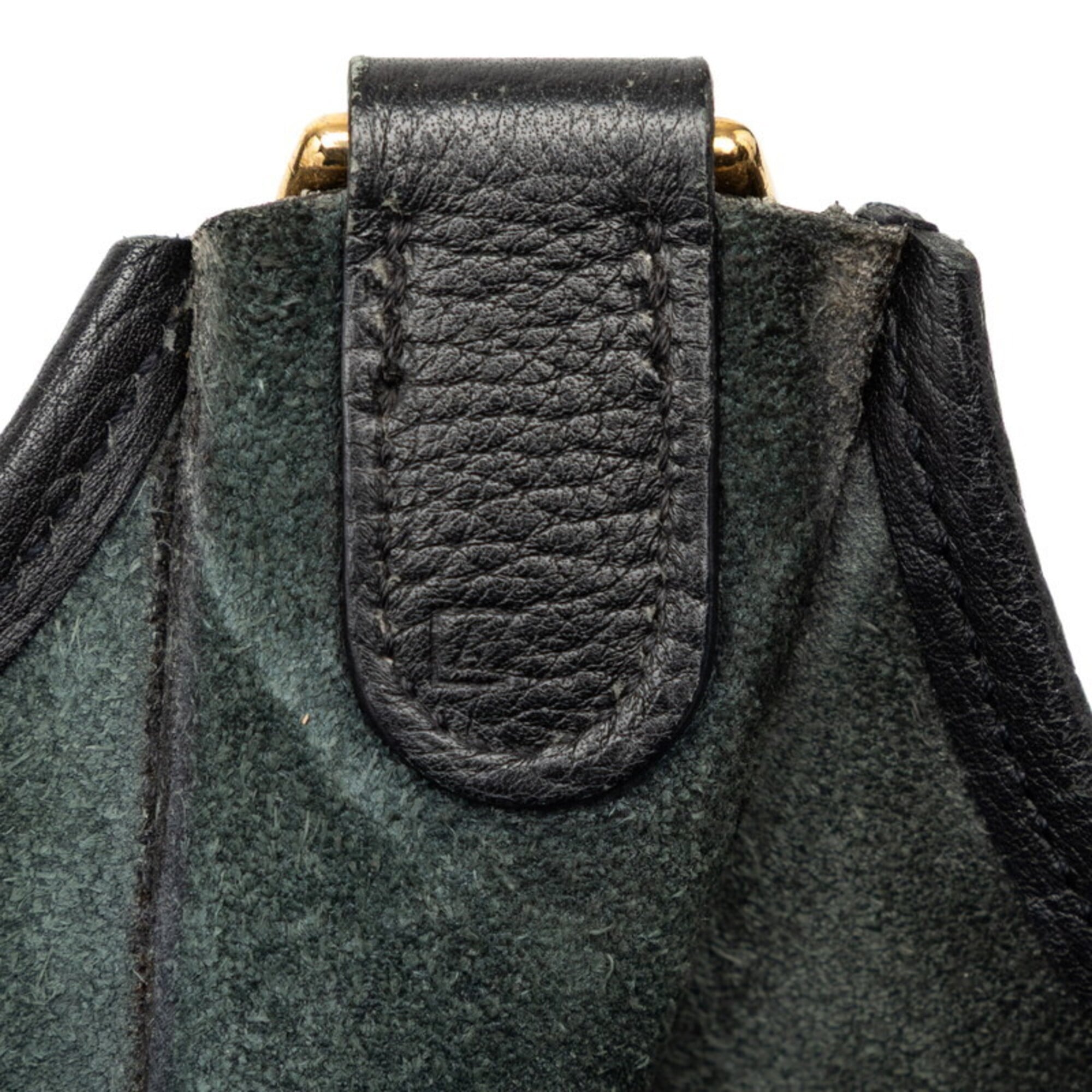 Hermes Black Taurillon Clemence Leather Shoulder Bag (Pre-Owned)