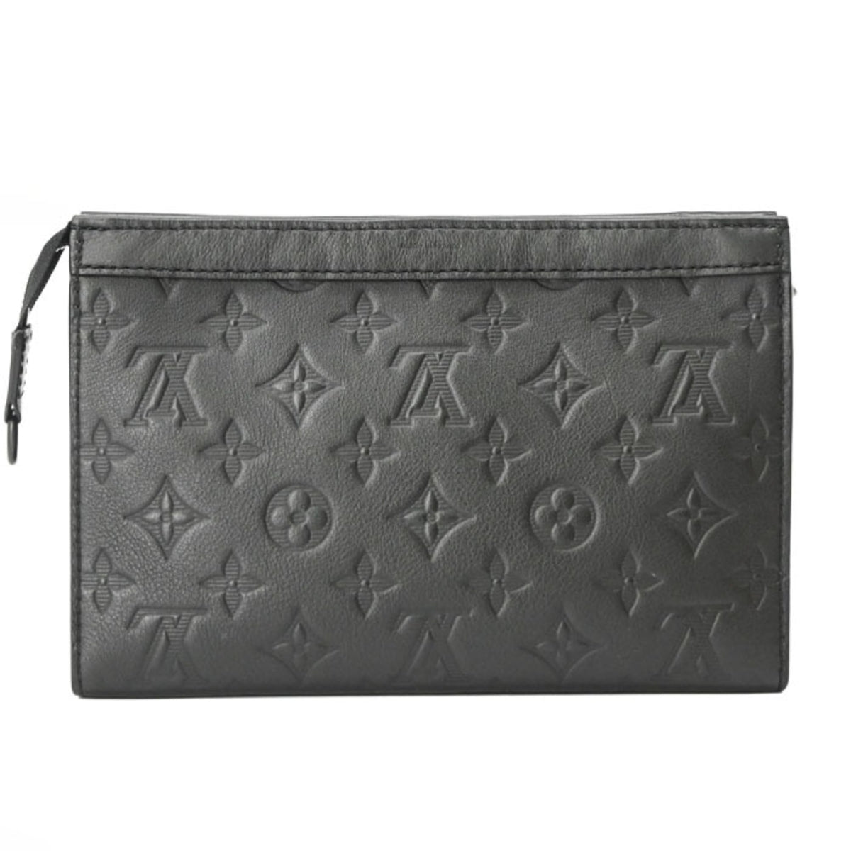 Louis Vuitton Black Monogram Shadow Leather Pouch Shoulder Bag (Pre-Owned)