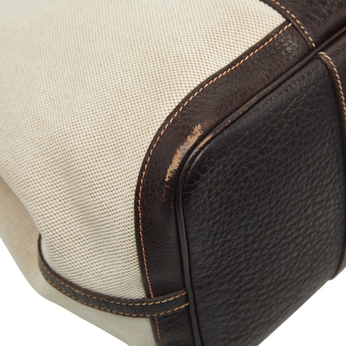 Hermes Brown Marron Toile H Canvas Leather Tote Bag (Pre-Owned)
