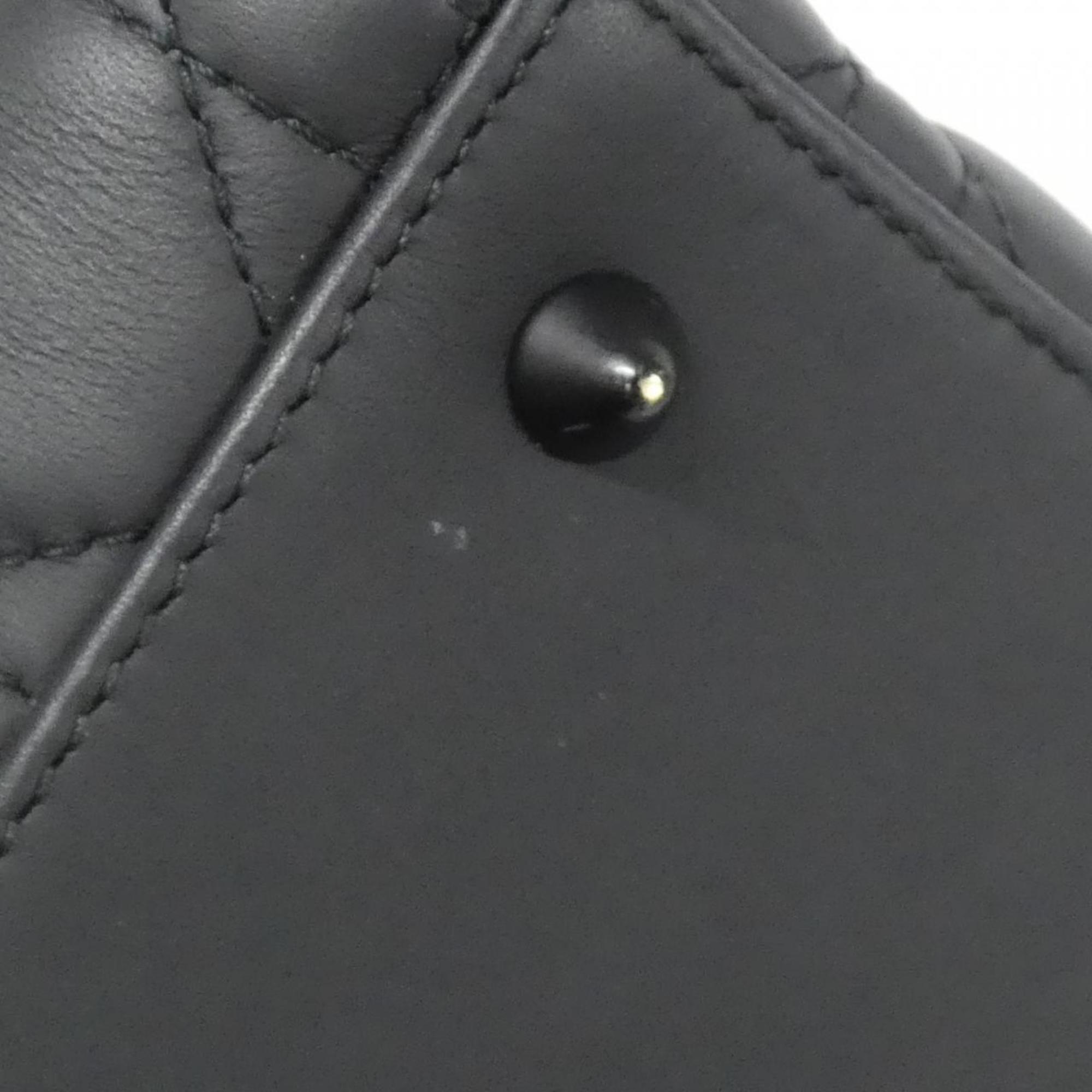 Christian Dior Lady Dior Black Leather Handbag (Pre-Owned)