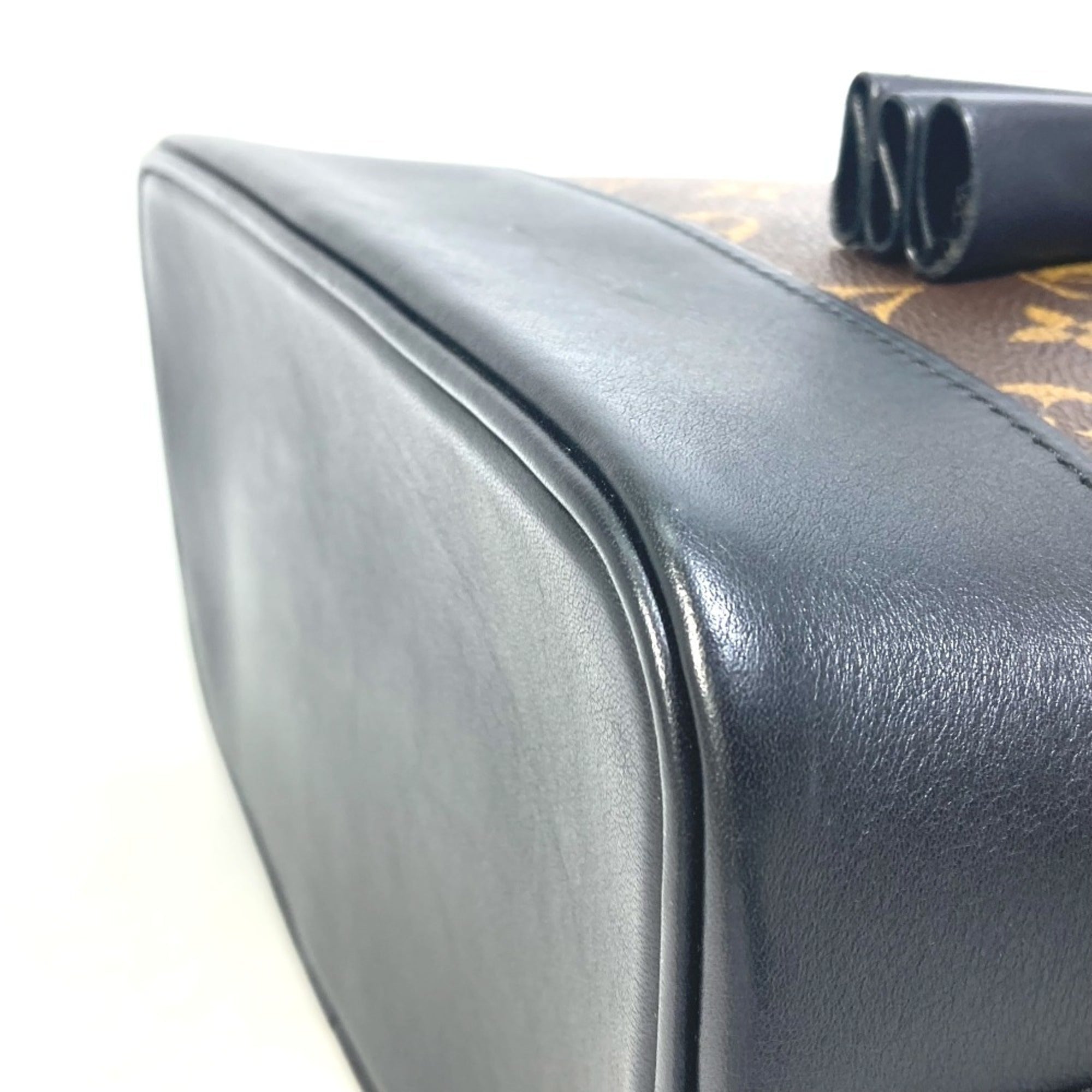 Louis Vuitton Black Brown Monogram Noir Monogram Leather Shoulder Bag (Pre-Owned)